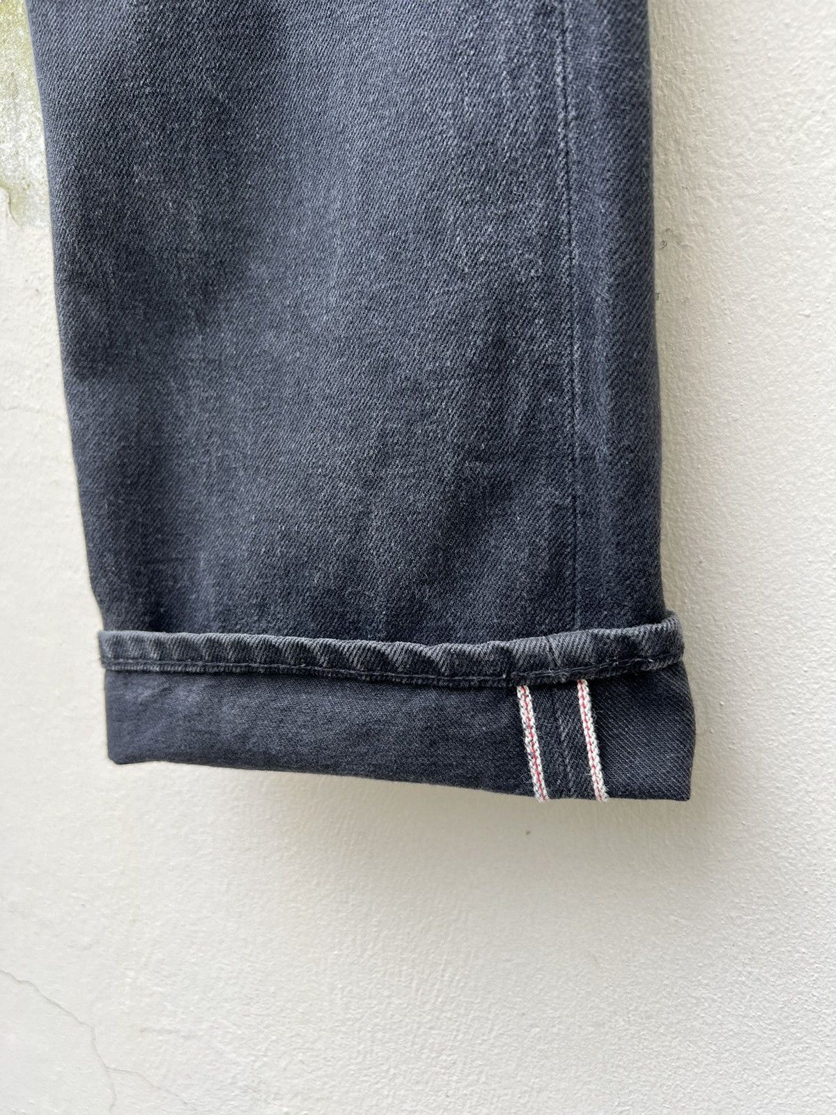RUDE GALLERY Vintage Rude Gallery Japan Fade Black Redline Selvedge Jeans Size US 33 - 10 Thumbnail