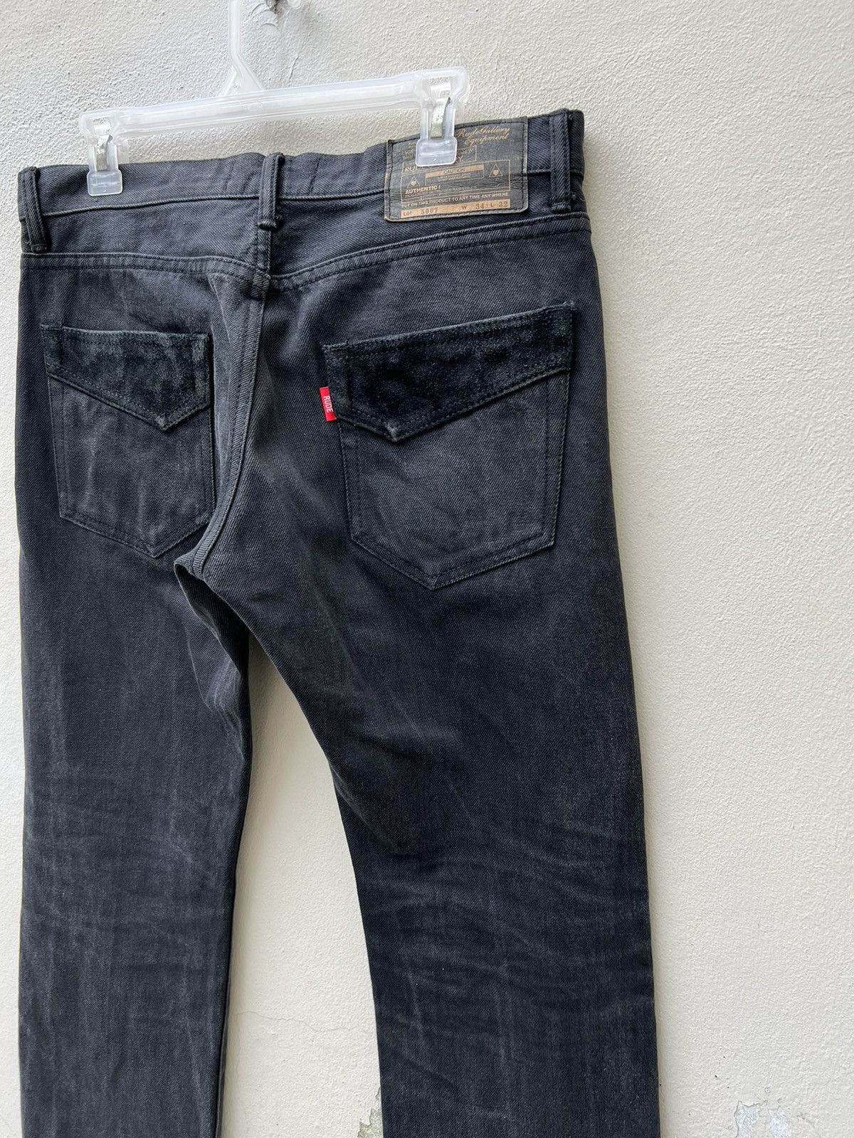 RUDE GALLERY Vintage Rude Gallery Japan Fade Black Redline Selvedge Jeans Size US 33 - 14 Thumbnail