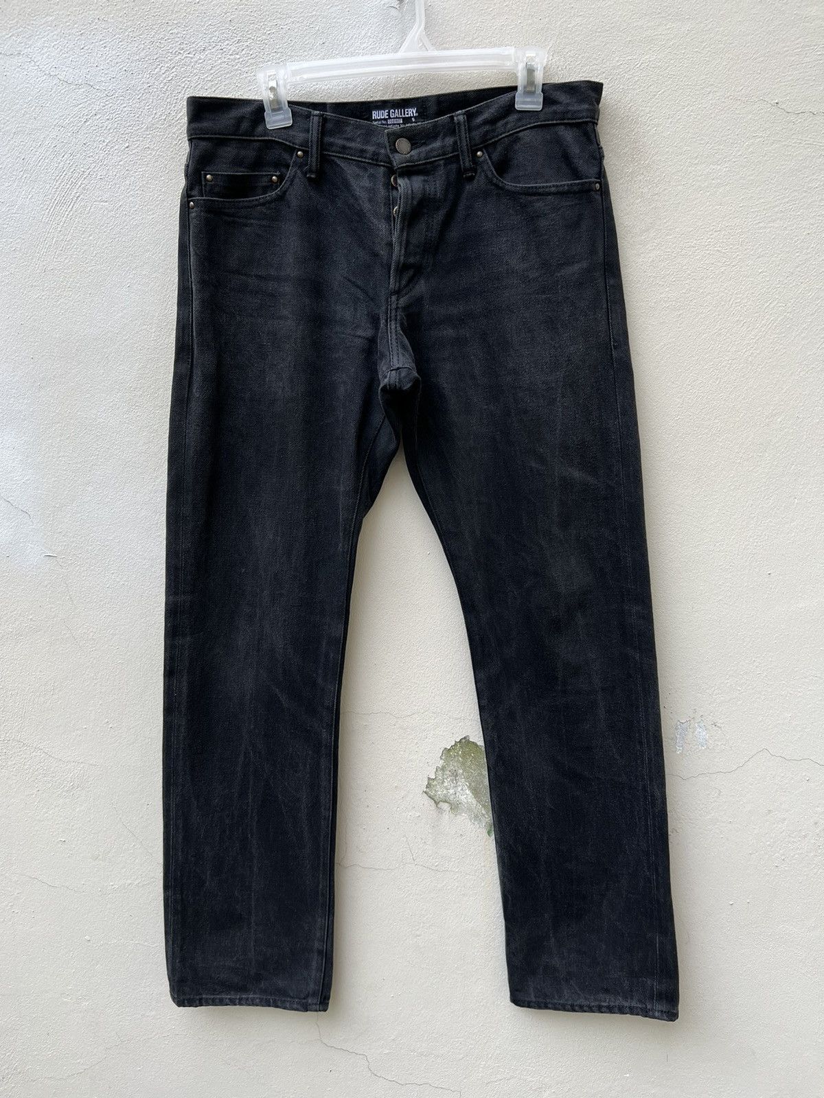 RUDE GALLERY Vintage Rude Gallery Japan Fade Black Redline Selvedge Jeans Size US 33 - 3 Thumbnail
