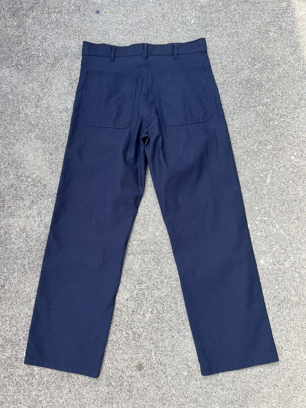 A.P.C. Vintage 2000s A.P.C. Striped Indigo Cropped Work Pant Size US 29 - 2 Thumbnail