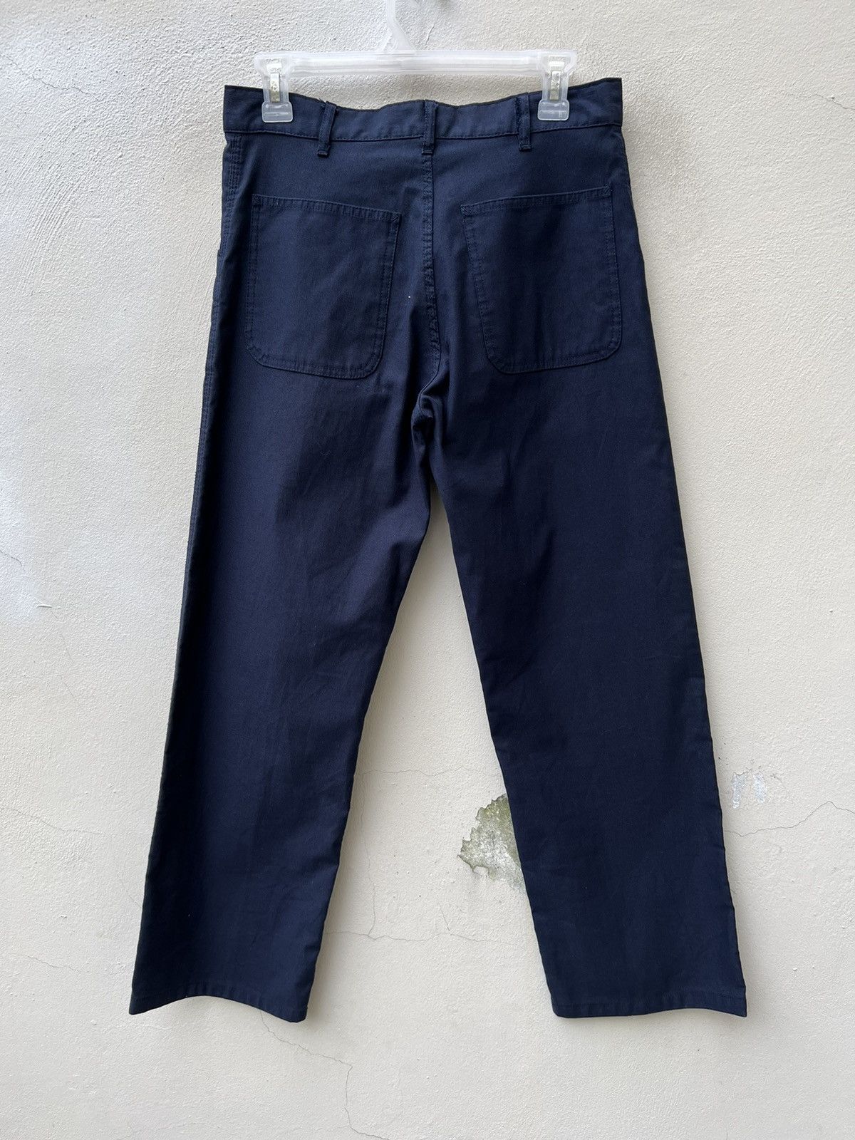 A.P.C. Vintage 2000s A.P.C. Striped Indigo Cropped Work Pant Size US 29 - 12 Thumbnail