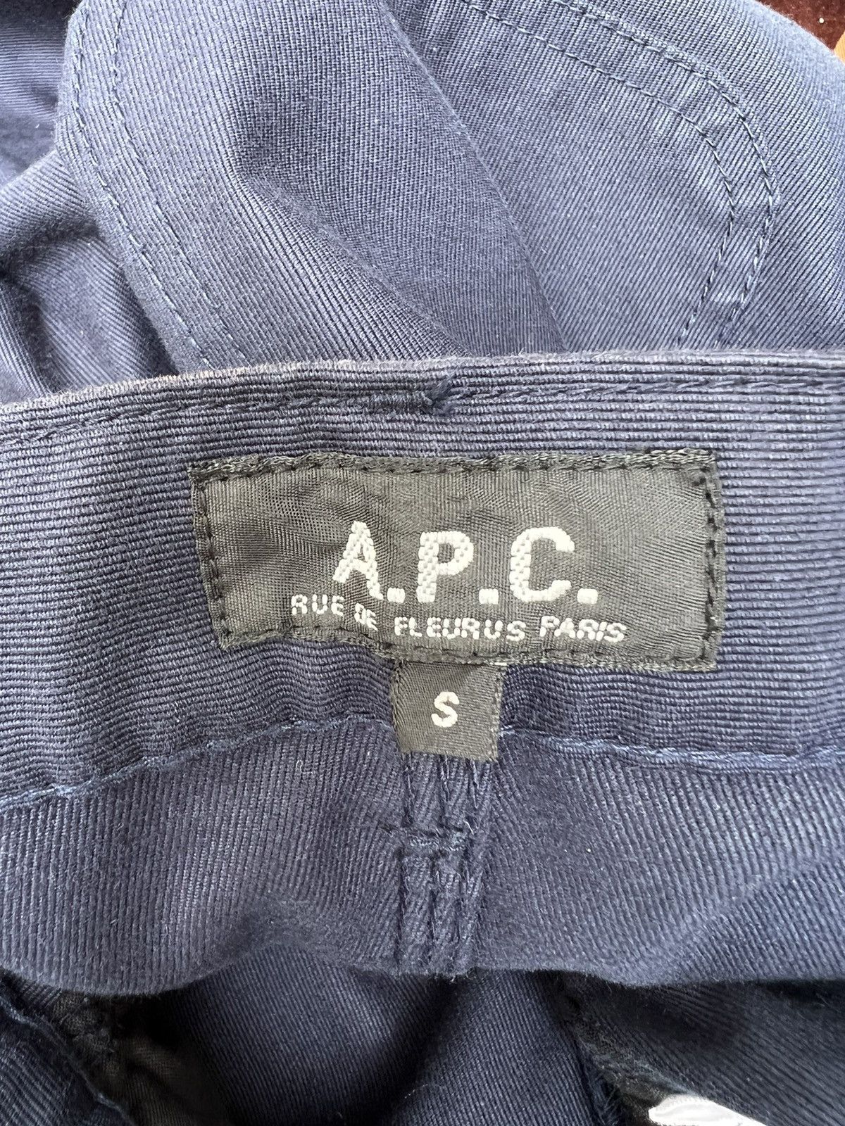 A.P.C. Vintage 2000s A.P.C. Striped Indigo Cropped Work Pant Size US 29 - 16 Thumbnail