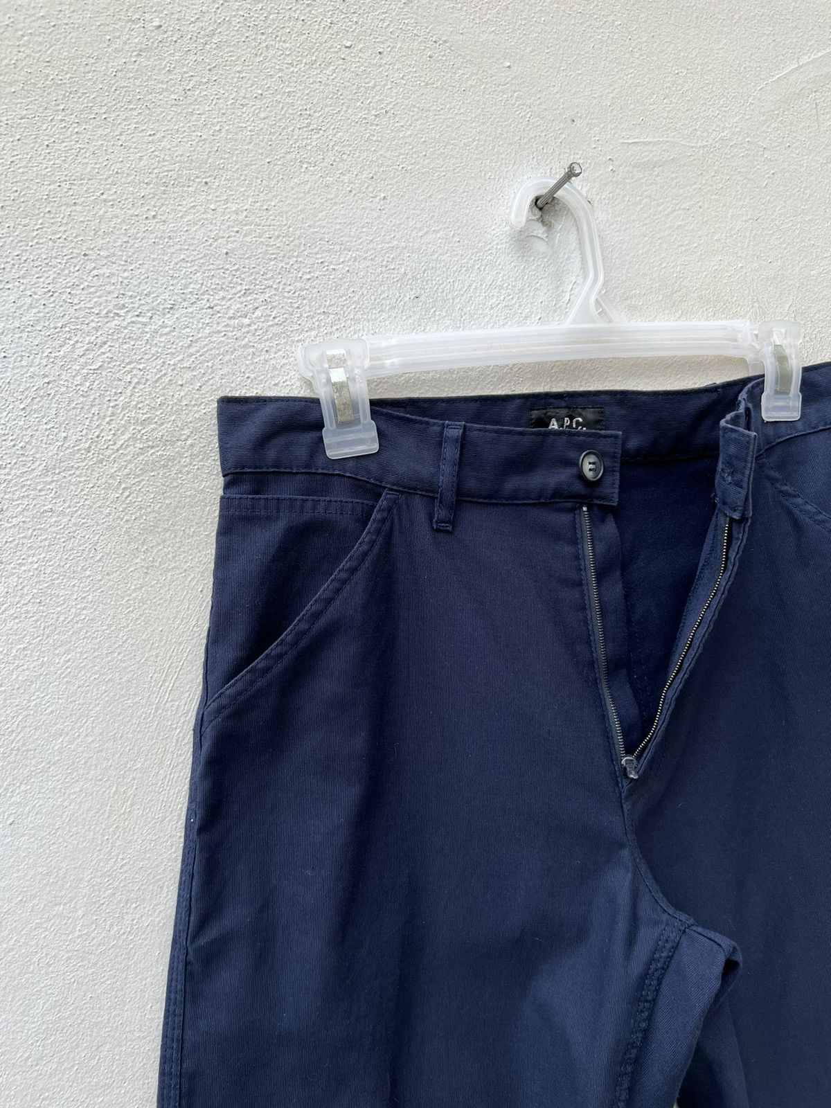 A.P.C. Vintage 2000s A.P.C. Striped Indigo Cropped Work Pant Size US 29 - 8 Thumbnail