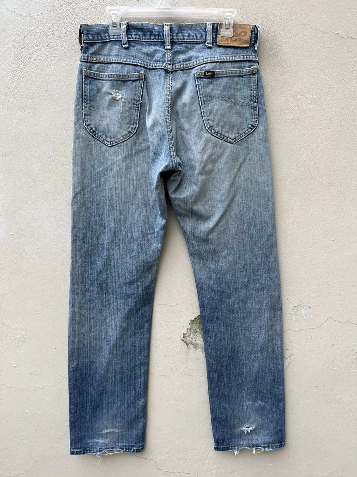 Lee Vintage 80s Lee Riders Distress Fade Blue Denim Jeans Size US 32 / EU 48 - 10 Thumbnail