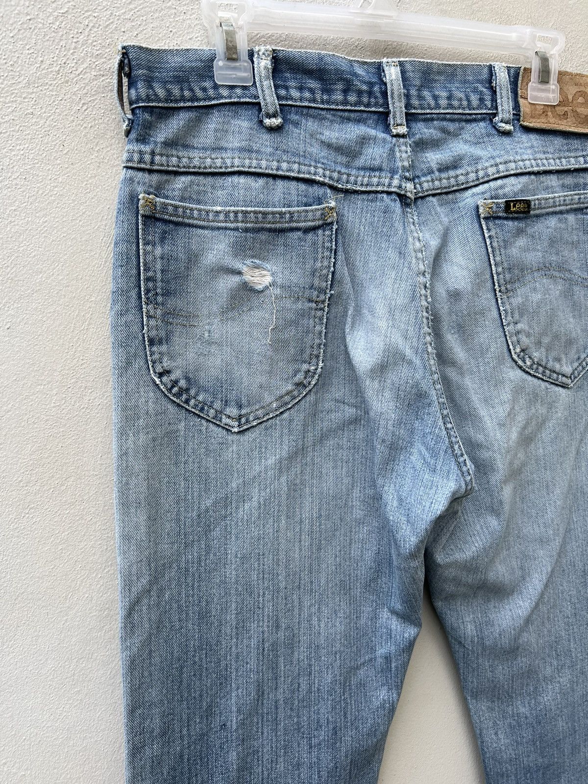 Lee Vintage 80s Lee Riders Distress Fade Blue Denim Jeans Size US 32 / EU 48 - 11 Thumbnail
