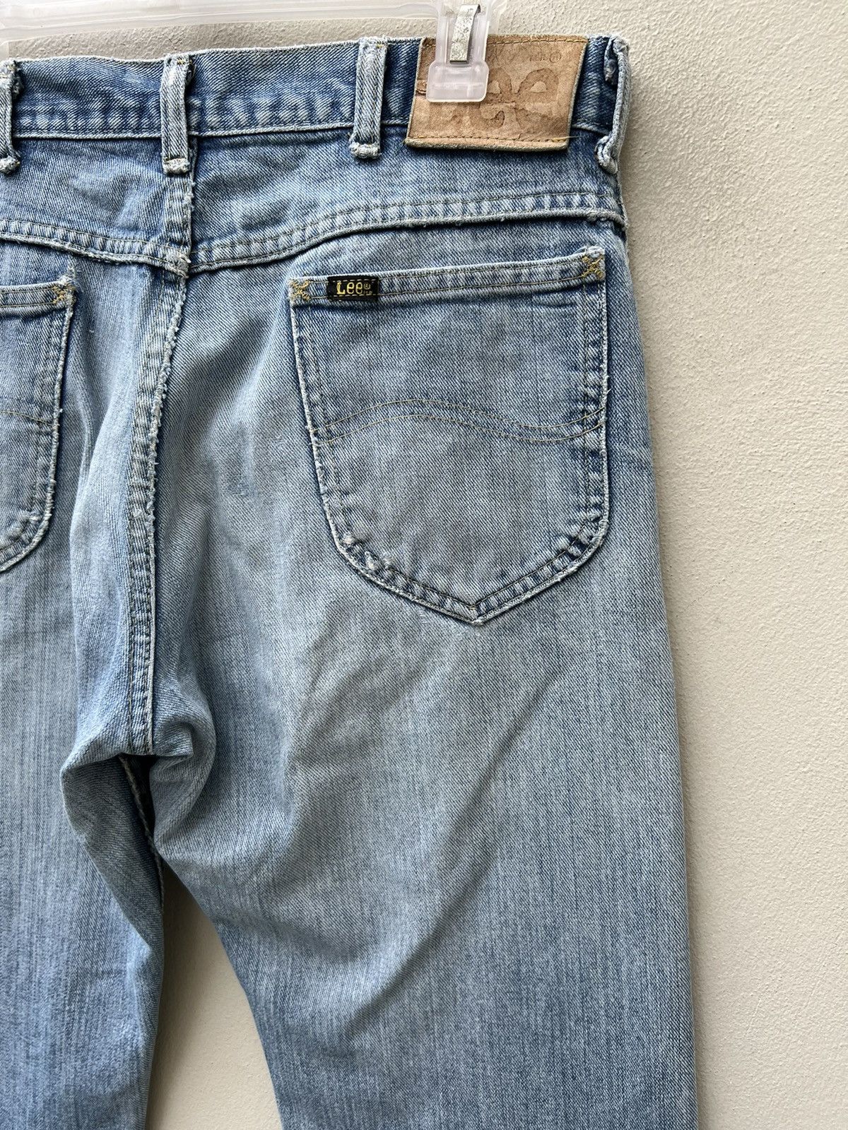 Lee Vintage 80s Lee Riders Distress Fade Blue Denim Jeans Size US 32 / EU 48 - 13 Thumbnail