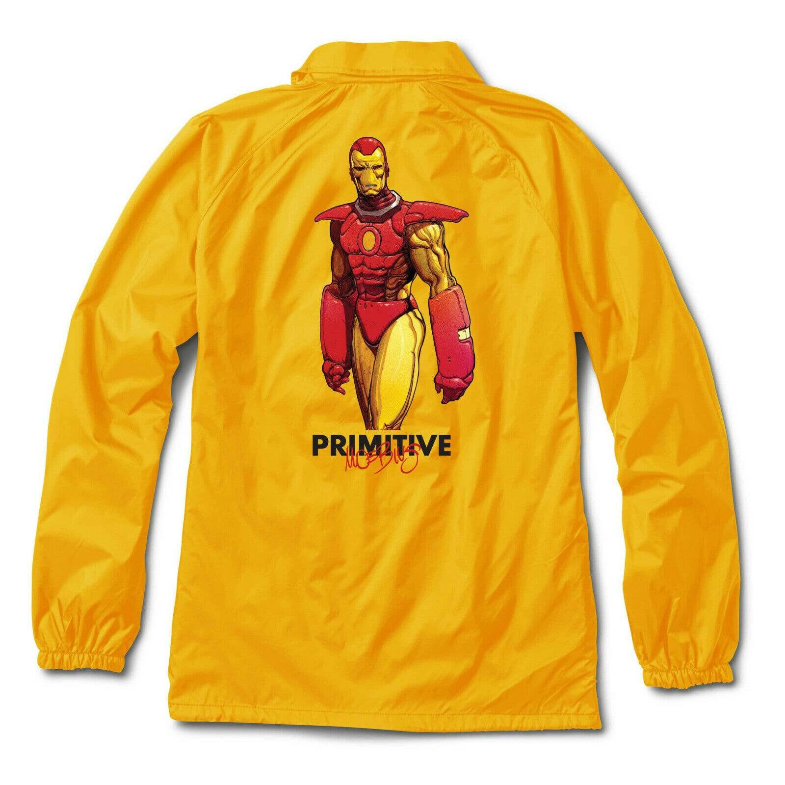 Primitive Men's Marvel X Moebius Iron Man Coaches Jacket