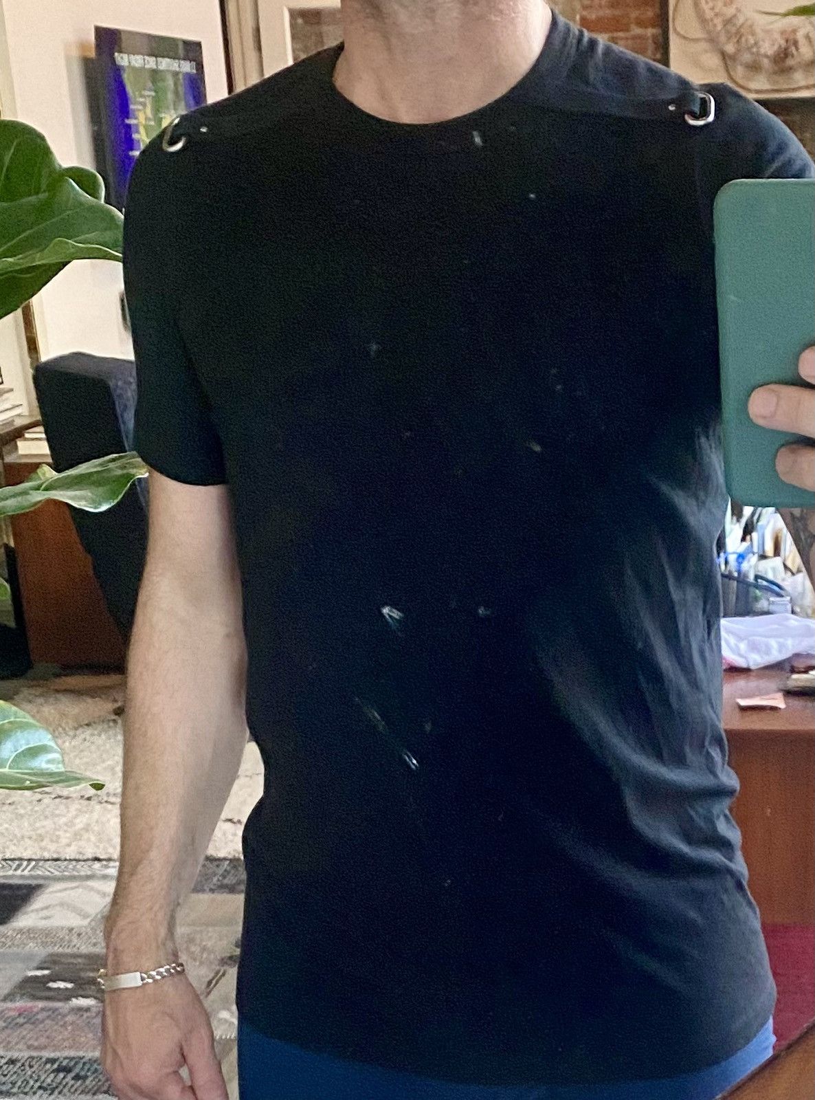 Rick Owens Mainline F/W19 "Larry" $545 Bondage T-Shirt Size US L / EU 52-54 / 3 - 8 Thumbnail