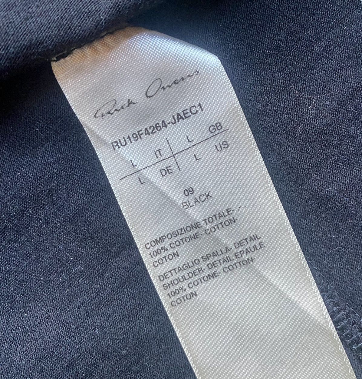 Rick Owens Mainline F/W19 "Larry" $545 Bondage T-Shirt Size US L / EU 52-54 / 3 - 4 Thumbnail