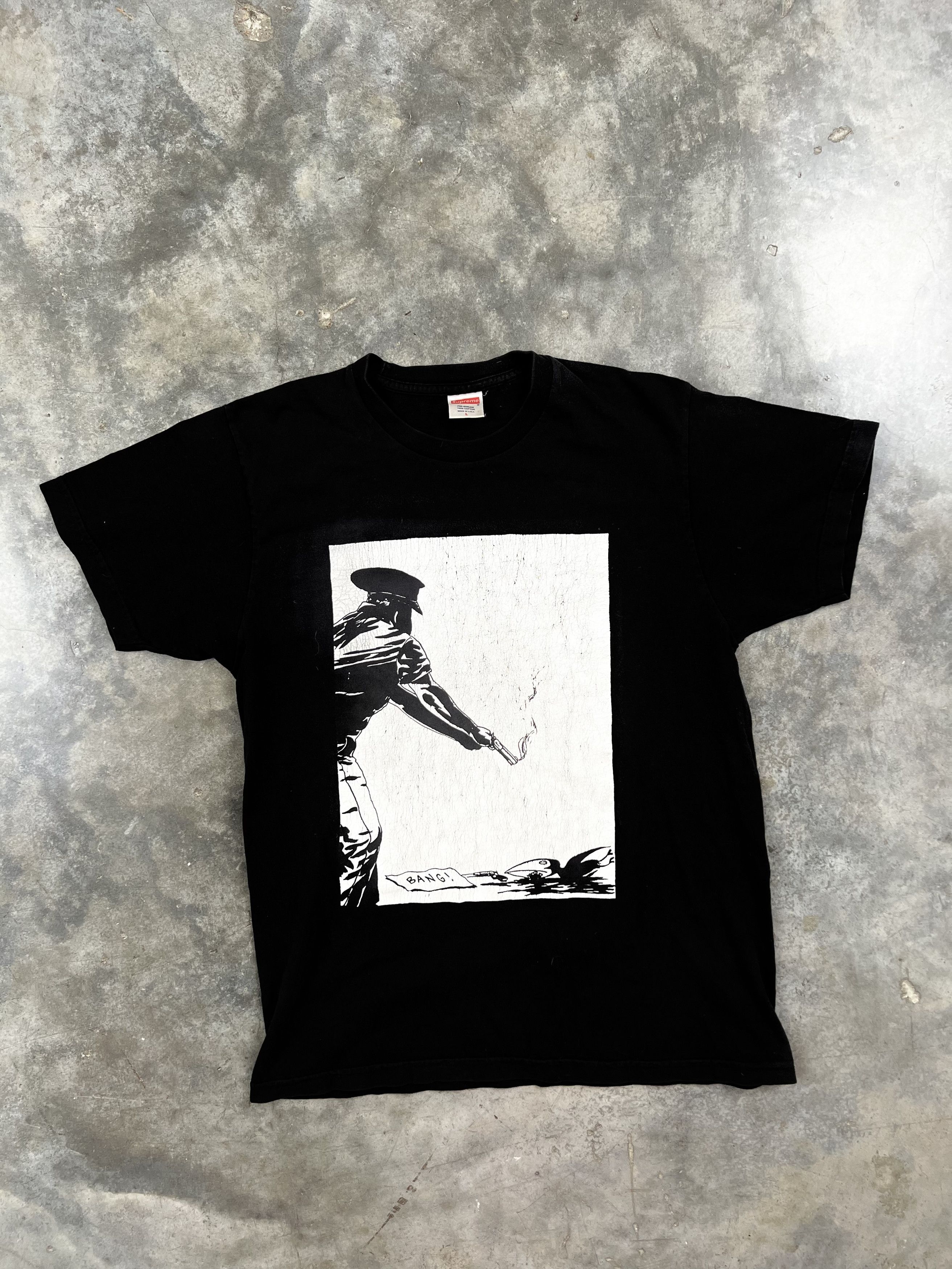 Supreme Supreme x Raymond Pettibon Shooting Tee Black Large Size US L / EU 52-54 / 3 - 1 Thumbnail