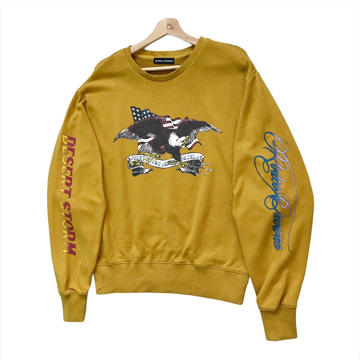 Japanese Brand Rodeo Crowns Big Logo Pullover Crewneck Sweatshirt Size L Size US L / EU 52-54 / 3 - 3 Thumbnail