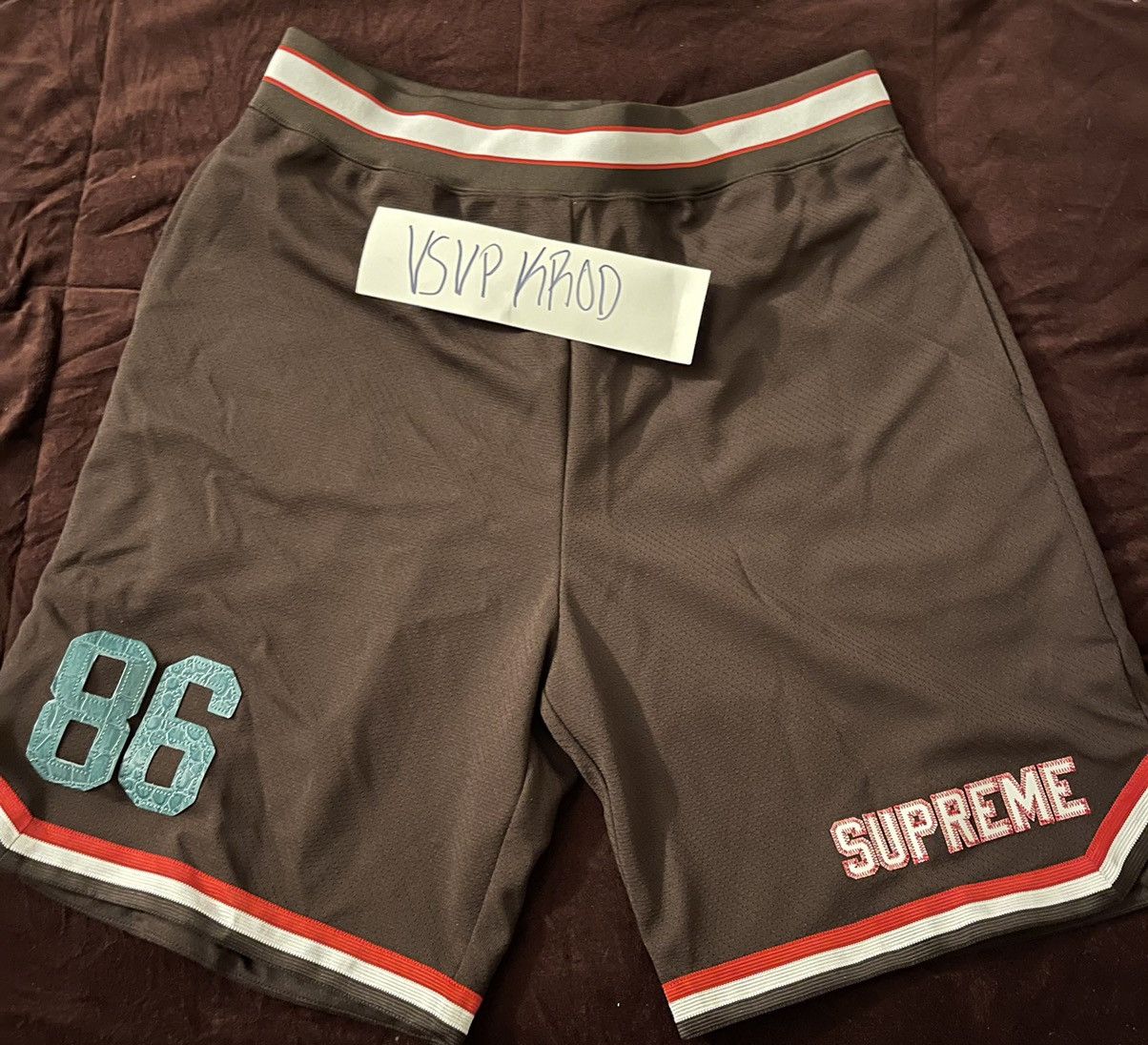 Supreme Supreme Brown Faux Croc Basketball Short | Grailed