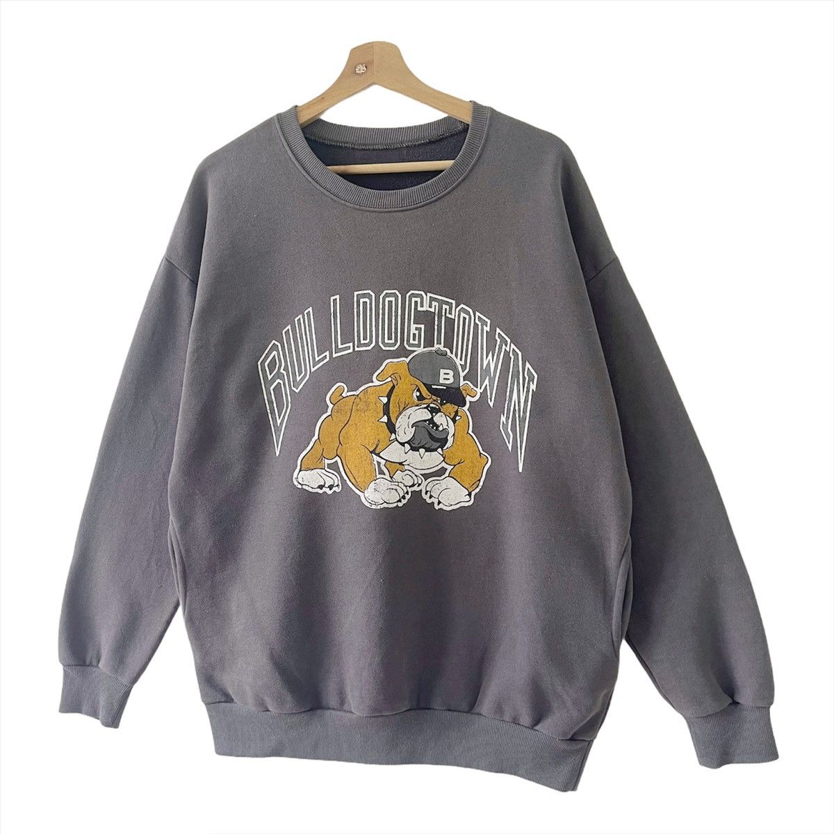 Japanese Brand Bulldogtown Big Logo Printed Crewneck Sweatshirt Size M Size US M / EU 48-50 / 2 - 3 Thumbnail