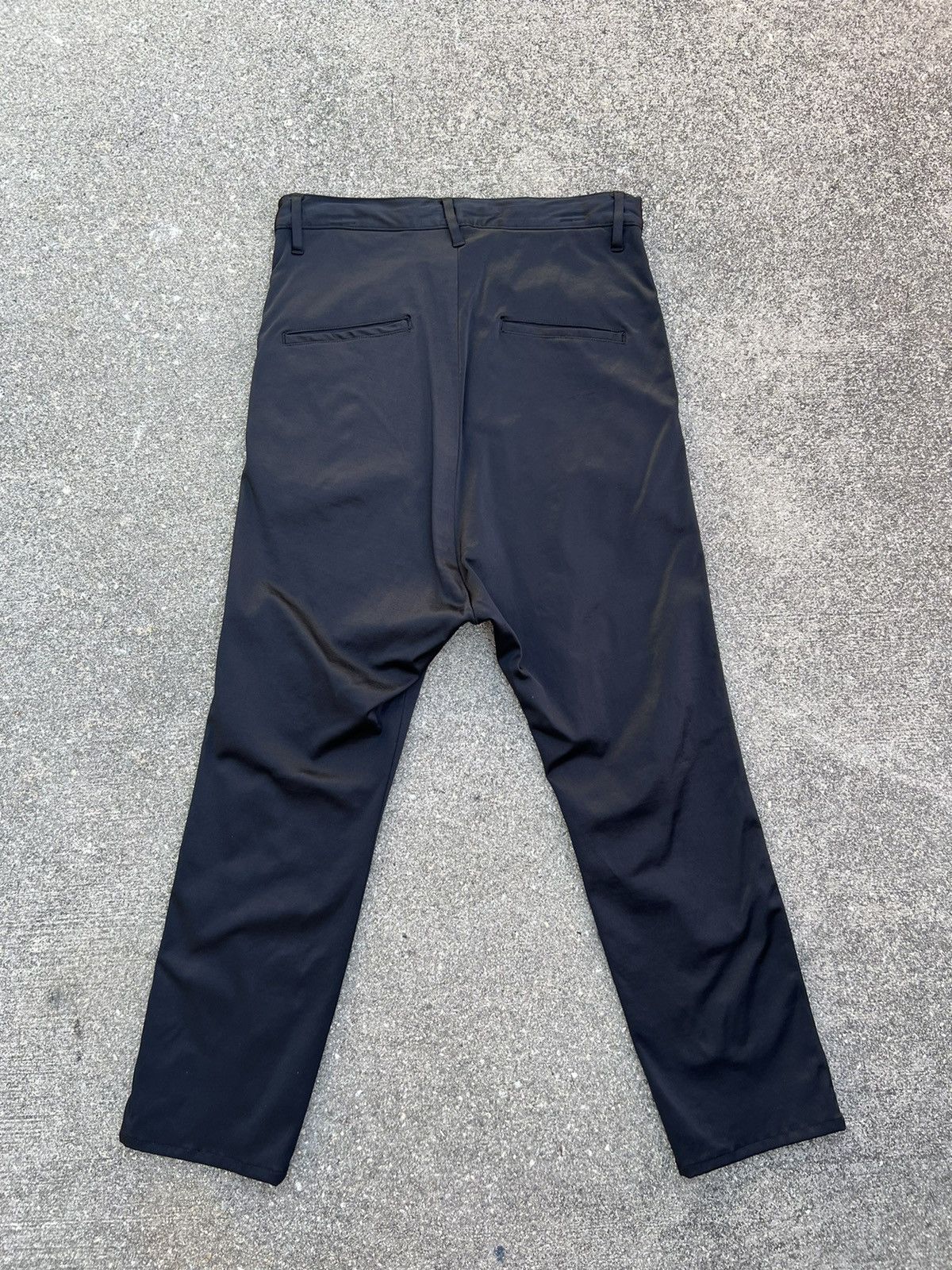 If Six Was Nine L.G.B Drawstring Waist Drop Crotch Black Trouser Pant Size US 30 / EU 46 - 2 Thumbnail