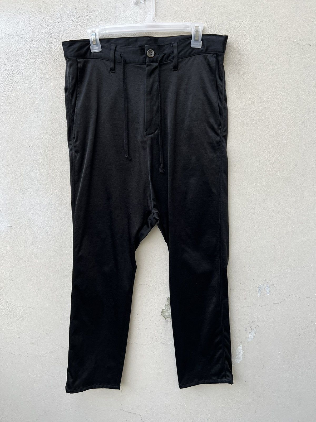 If Six Was Nine L.G.B Drawstring Waist Drop Crotch Black Trouser Pant Size US 30 / EU 46 - 3 Thumbnail