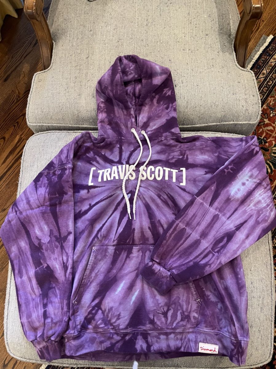 RARE 2016 Travis Scott Diamond Supply Co Tye Die Hoodie Sweater PacSun Exclusive purchases