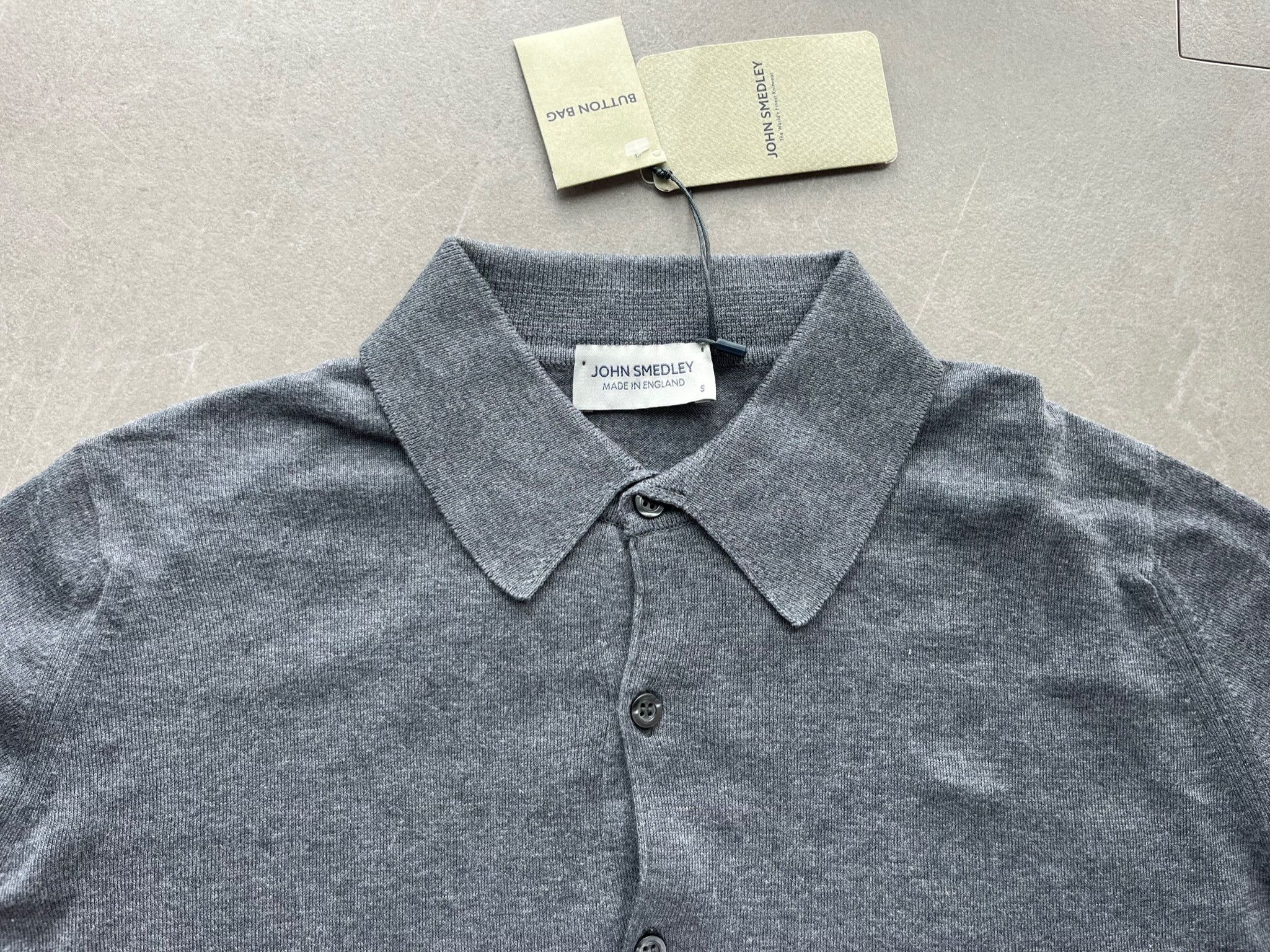 John Smedley John Smedley England Made Fine Knit Cotton Polo Sweater Size US S / EU 44-46 / 1 - 7 Thumbnail