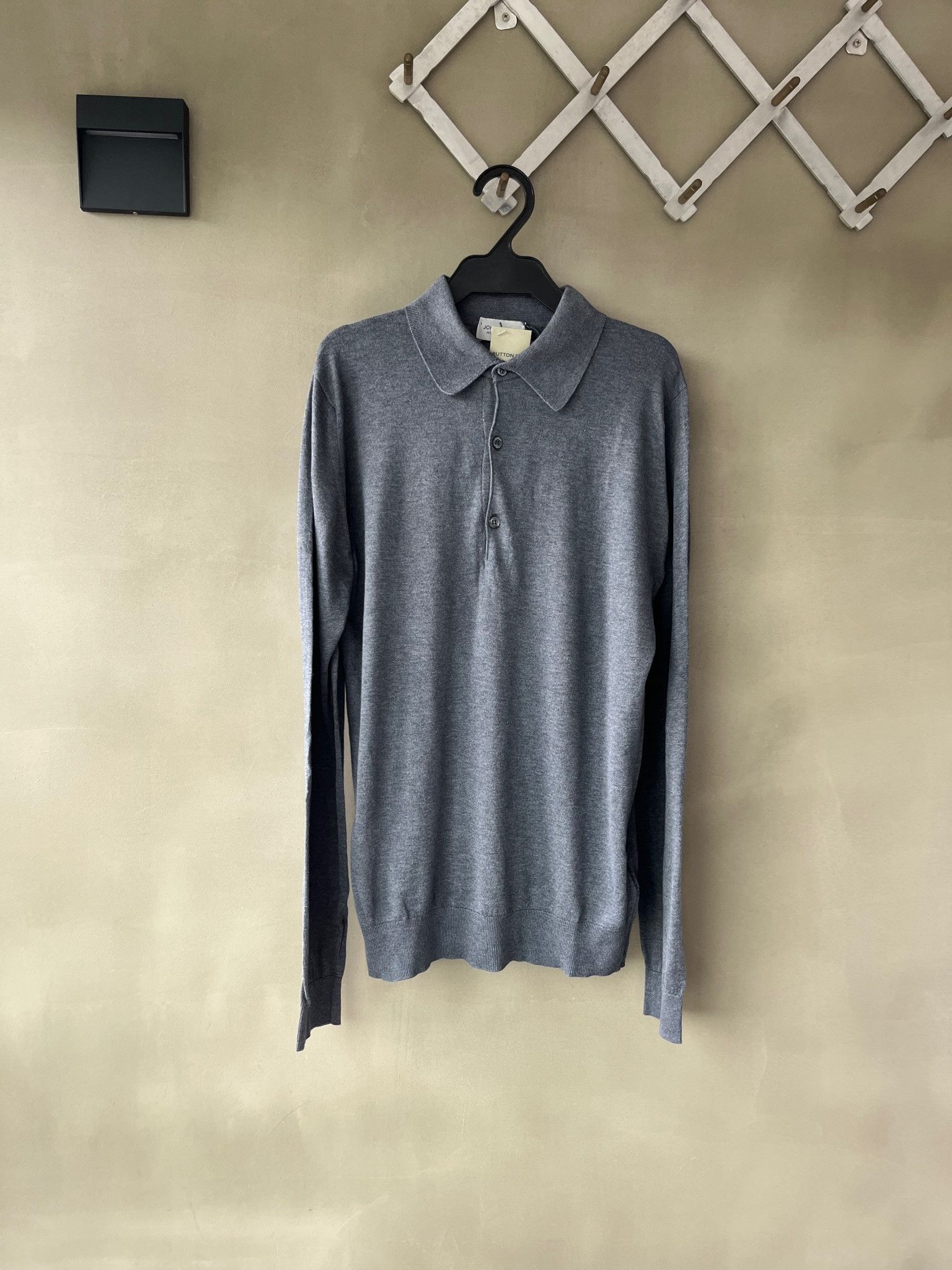 John Smedley John Smedley England Made Fine Knit Cotton Polo Sweater Size US S / EU 44-46 / 1 - 1 Thumbnail