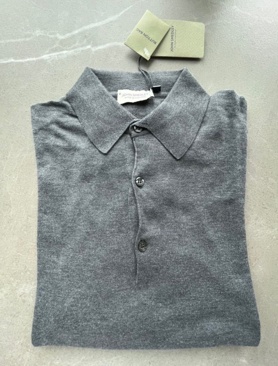John Smedley John Smedley England Made Fine Knit Cotton Polo Sweater Size US S / EU 44-46 / 1 - 2 Thumbnail