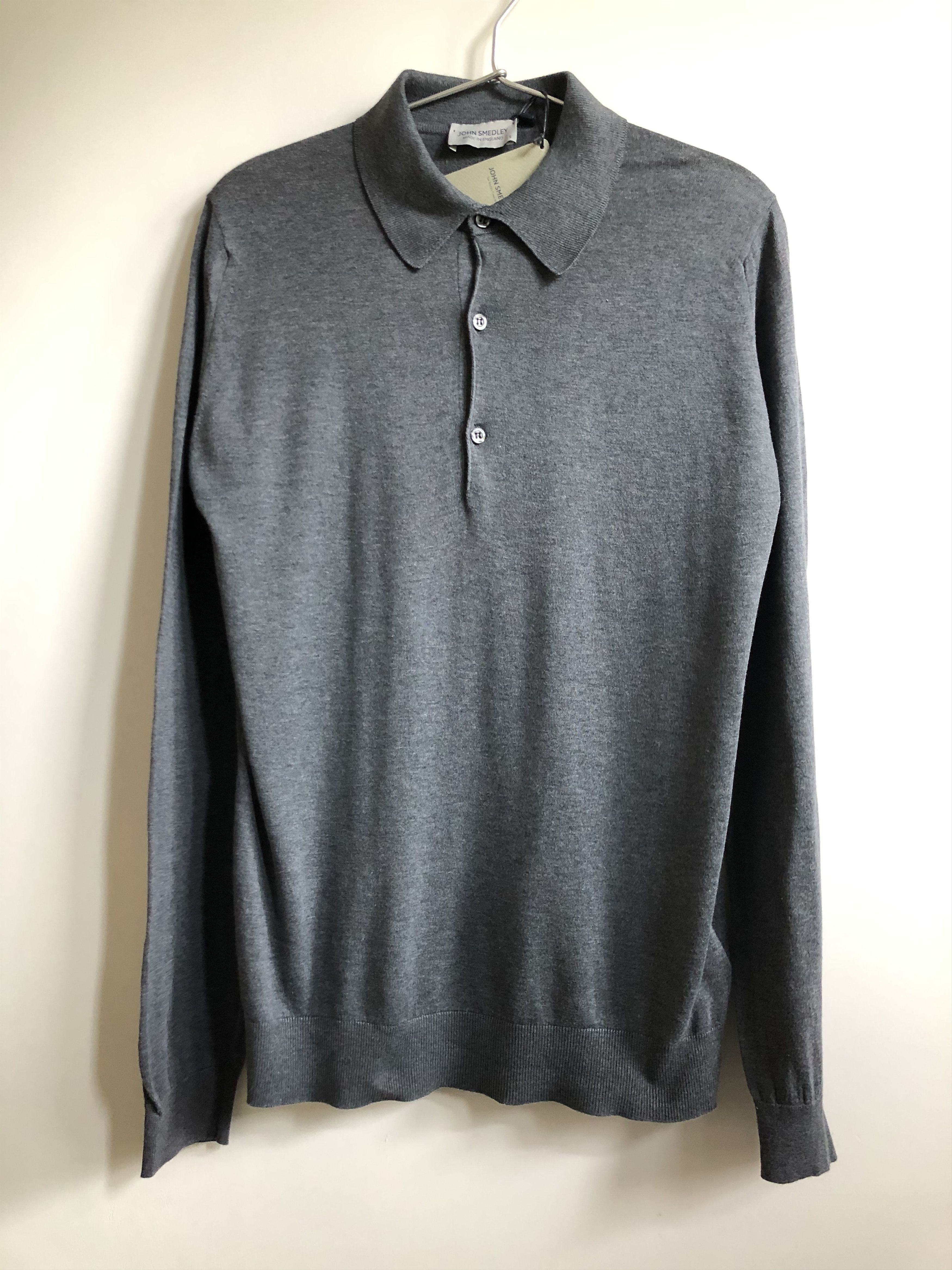 John Smedley John Smedley England Made Fine Knit Cotton Polo Sweater Size US S / EU 44-46 / 1 - 13 Thumbnail
