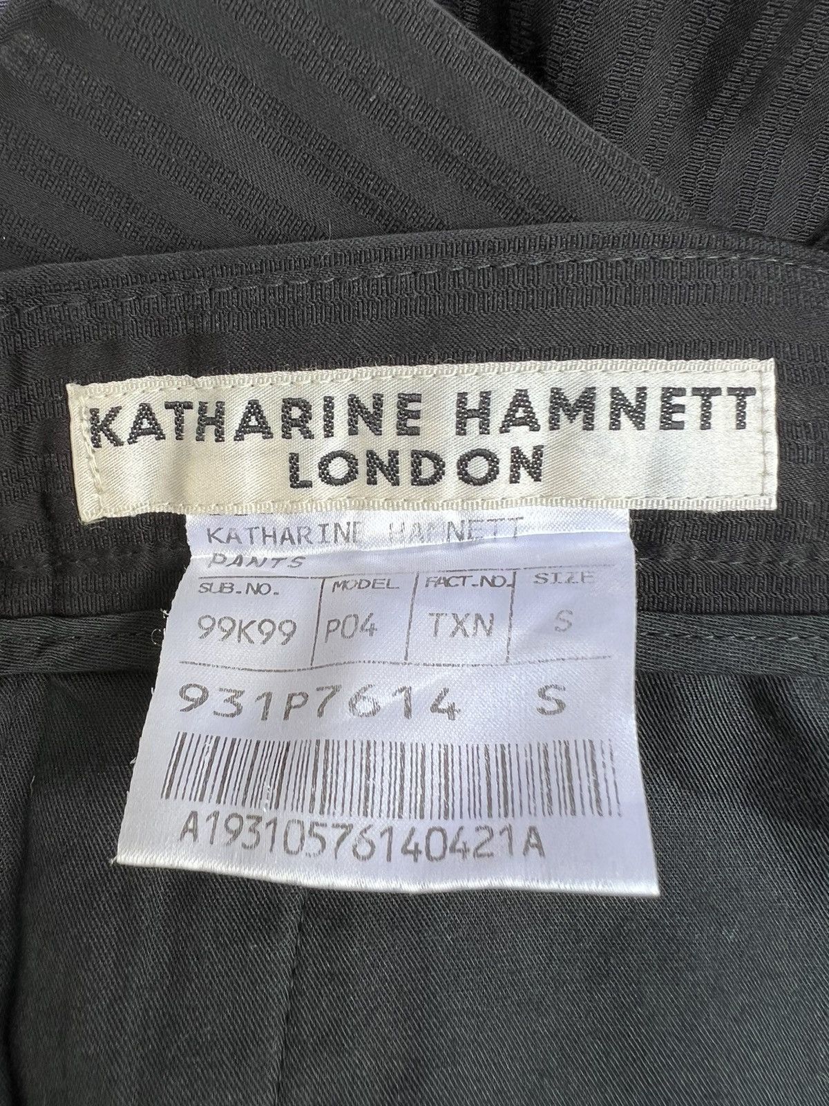 Katharine Hamnett London KHL Striped Rayon Blend Cropped Flare Trouser Size US 30 / EU 46 - 11 Thumbnail
