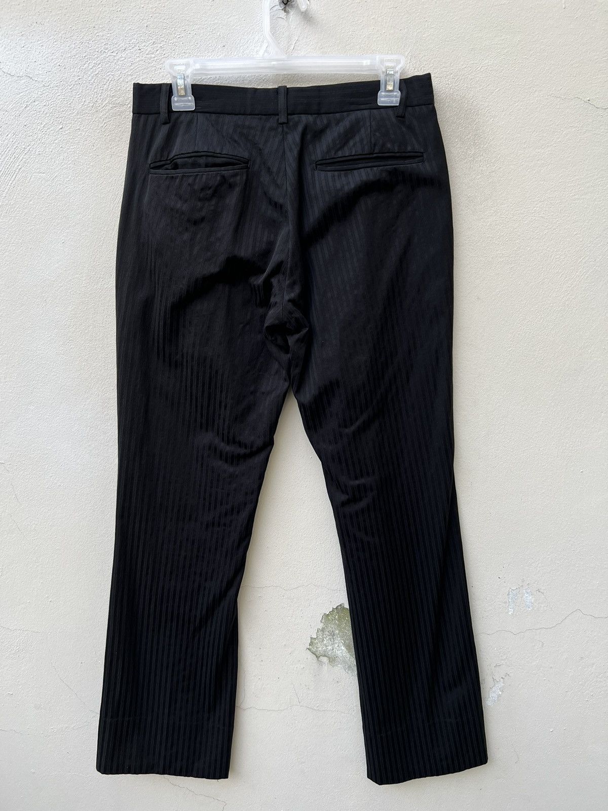 Katharine Hamnett London KHL Striped Rayon Blend Cropped Flare Trouser Size US 30 / EU 46 - 8 Thumbnail