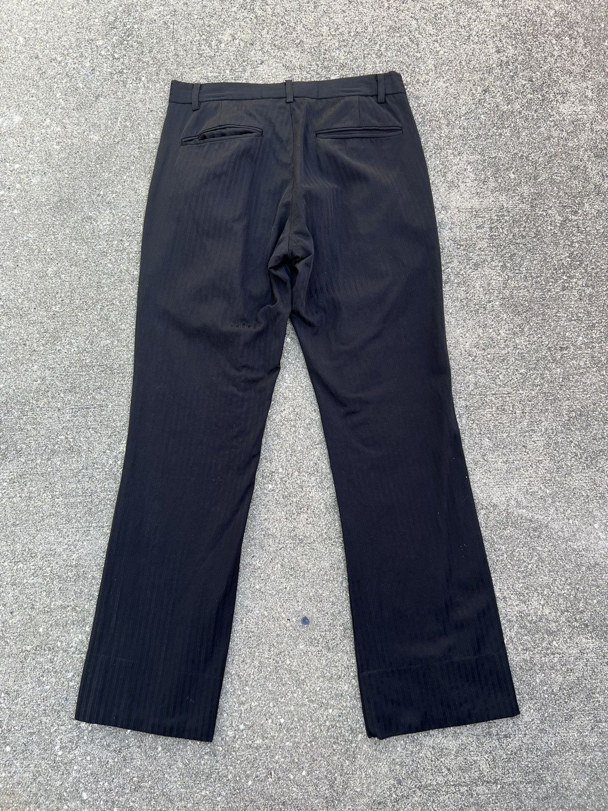 Katharine Hamnett London KHL Striped Rayon Blend Cropped Flare Trouser Size US 30 / EU 46 - 2 Thumbnail