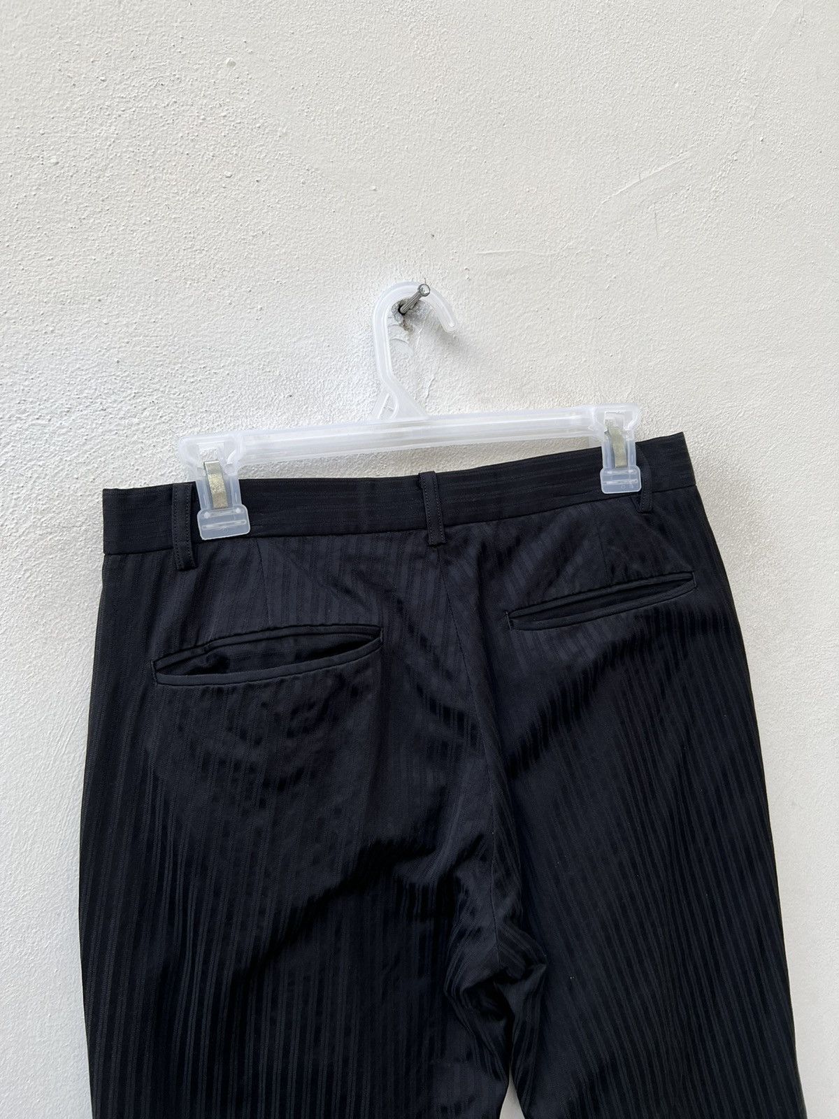 Katharine Hamnett London KHL Striped Rayon Blend Cropped Flare Trouser Size US 30 / EU 46 - 9 Thumbnail