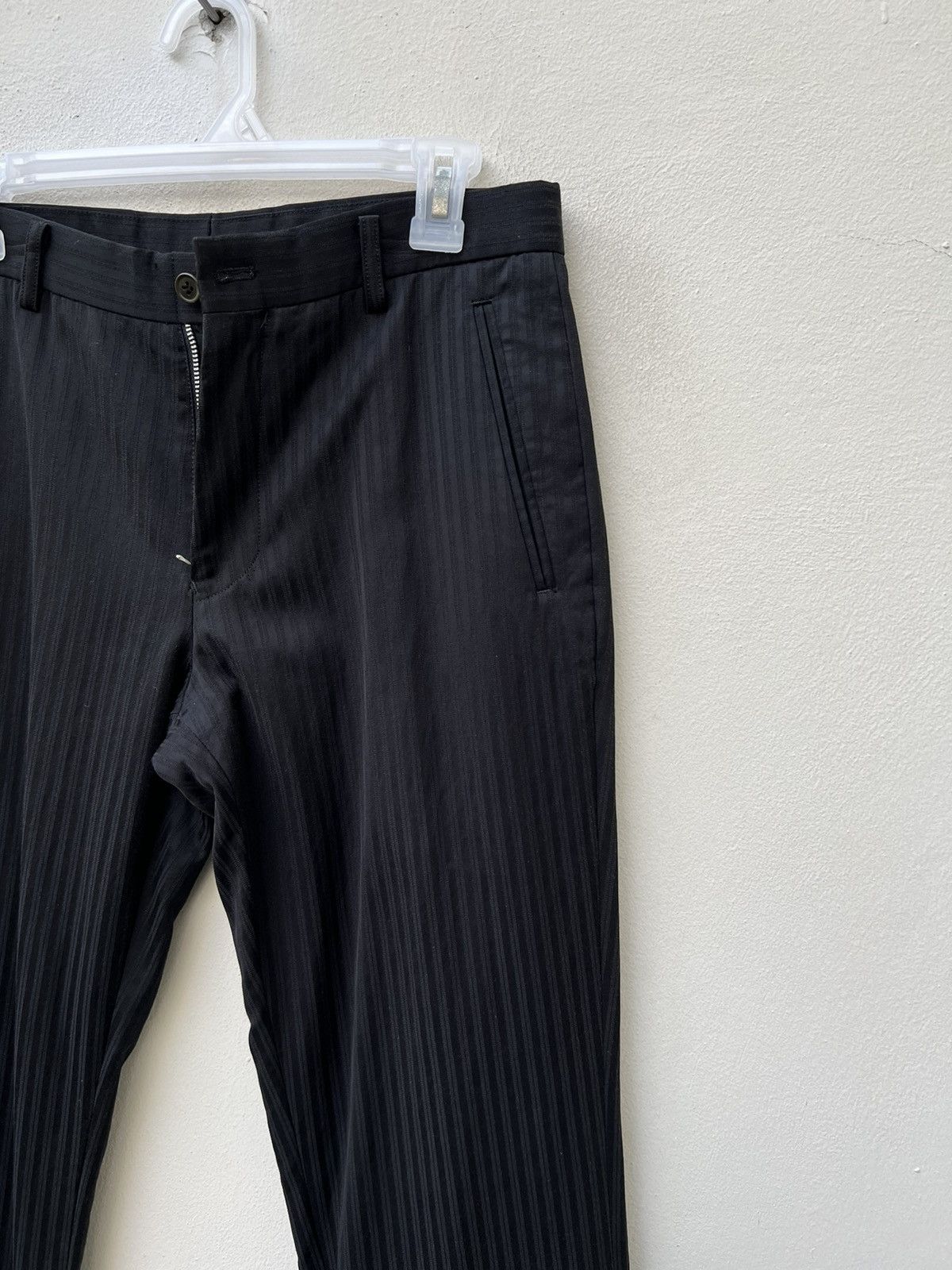 Katharine Hamnett London KHL Striped Rayon Blend Cropped Flare Trouser Size US 30 / EU 46 - 6 Thumbnail