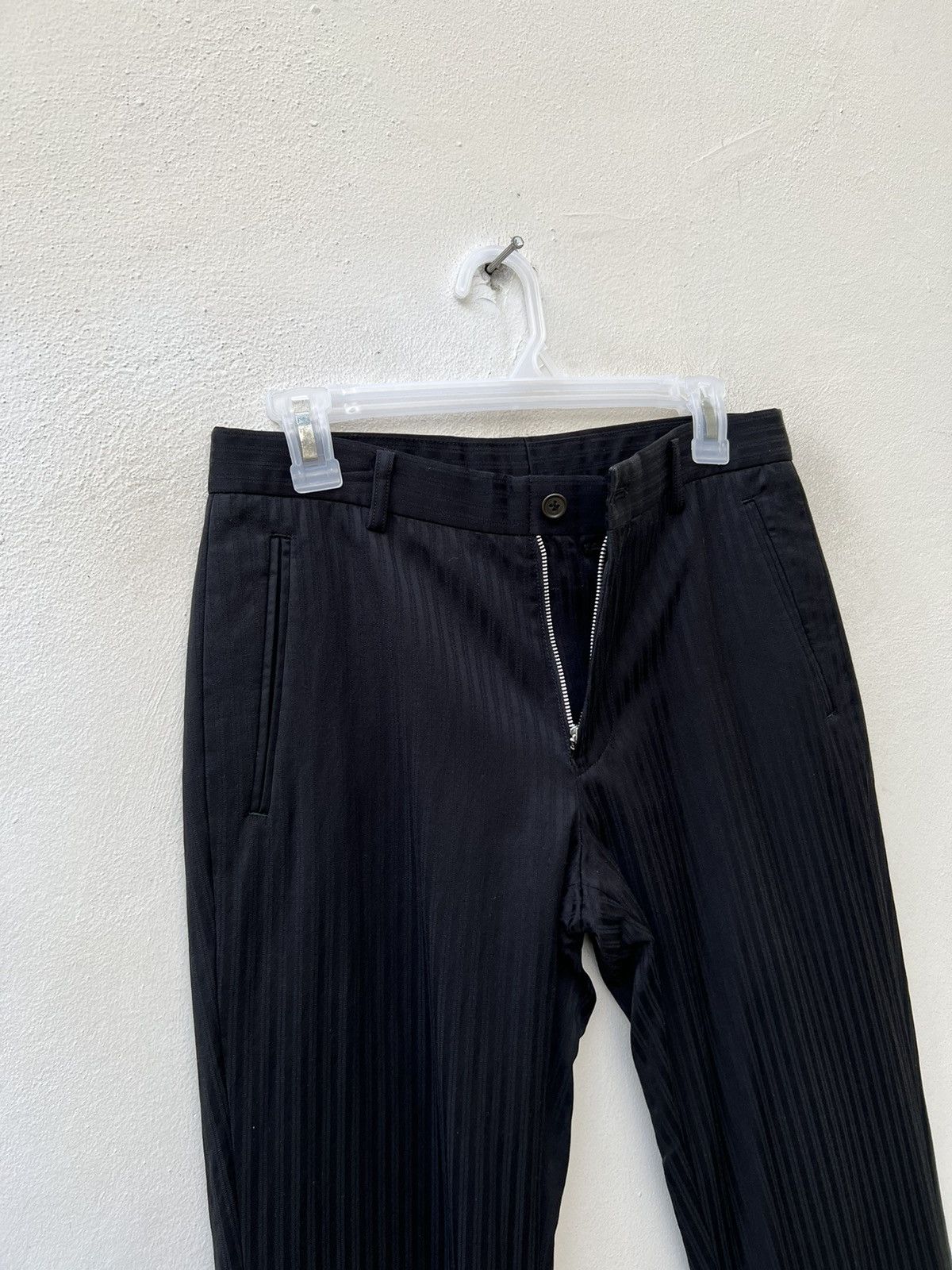 Katharine Hamnett London KHL Striped Rayon Blend Cropped Flare Trouser Size US 30 / EU 46 - 4 Thumbnail