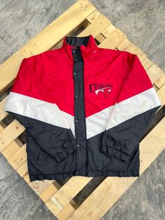 Vintage Logo Athletic Chicago Bulls Leather Jacket Large