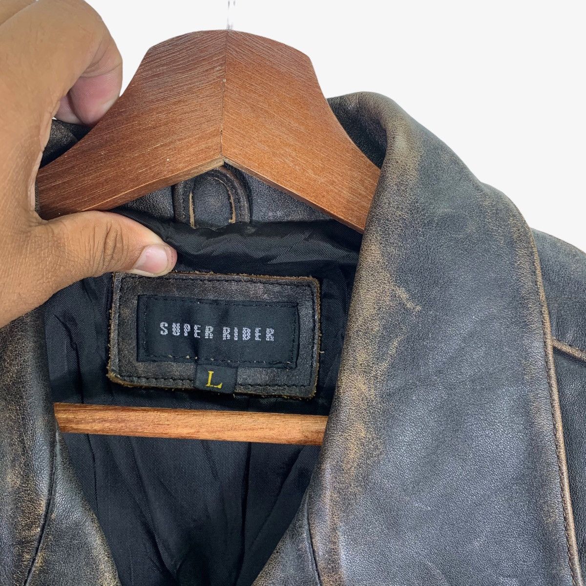 Genuine Leather × Leather Vintage Super Rider Leather Black Jacket Size US L / EU 52-54 / 3 - 5 Thumbnail