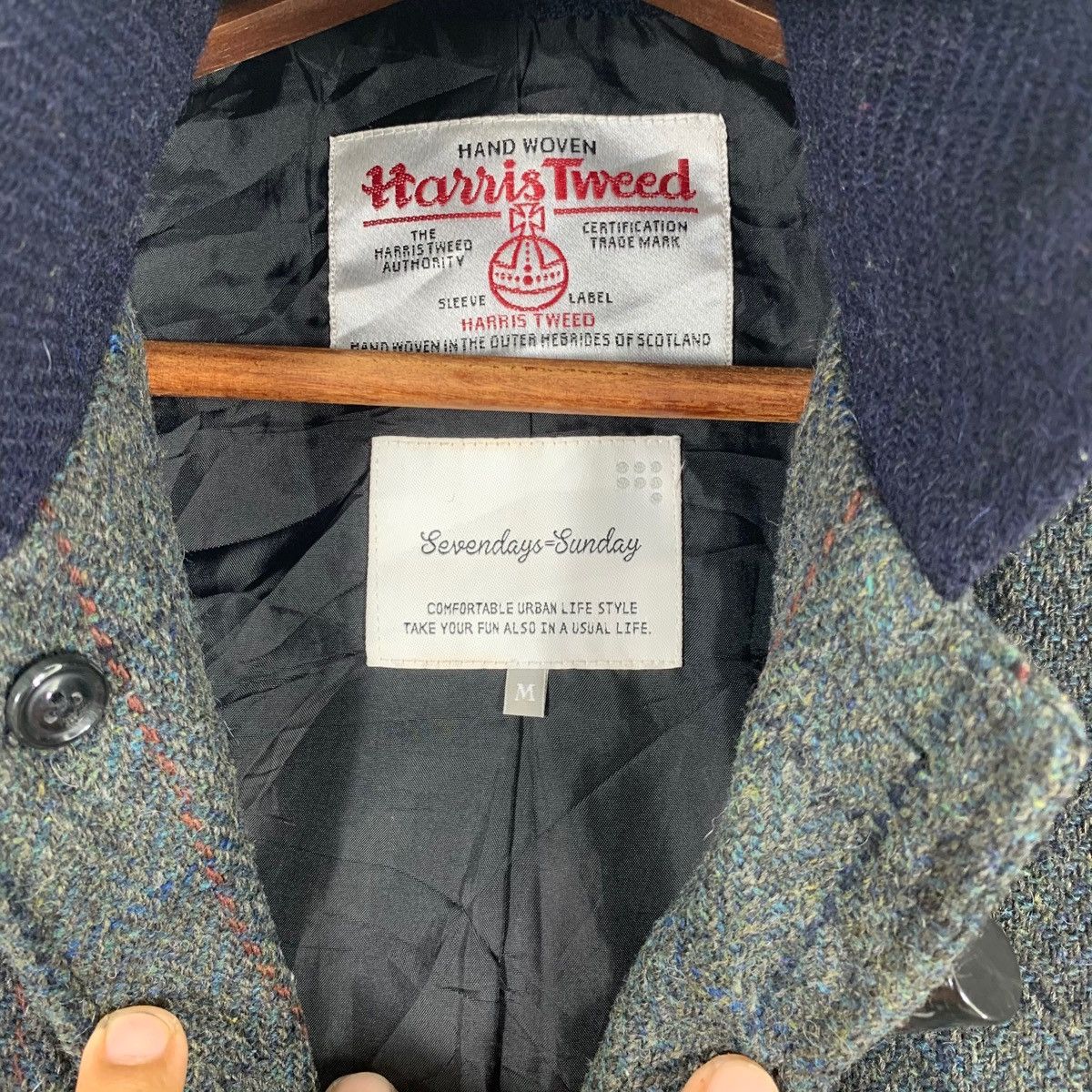 Harris Tweed Vintage Harris Tweed Hand Woven Hoodie Size US M / EU 48-50 / 2 - 6 Thumbnail