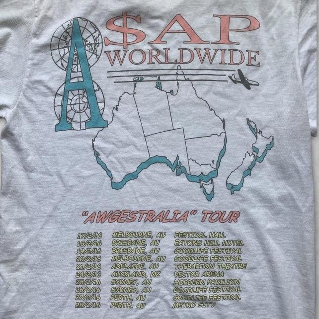 A$AP Rocky Asap Worldwide Australia Tour Tee Size US S / EU 44-46 / 1 - 4 Thumbnail