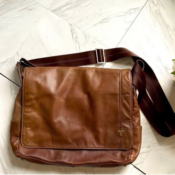 Tumi Tumi Brown Leather Crossbody Messenger Bag Grailed