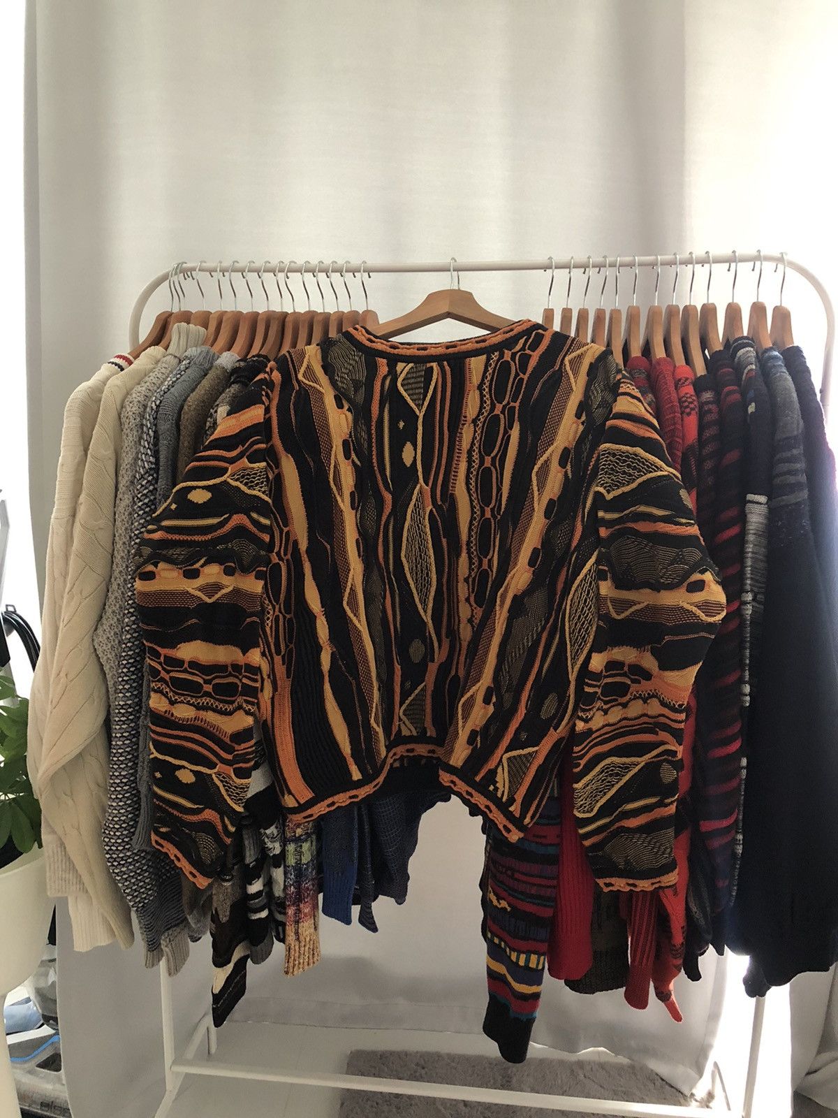Tundra Canada × Vintage Tundra Canada Grail Cable Knit Orange Black By Coogi Size US L / EU 52-54 / 3 - 6 Thumbnail