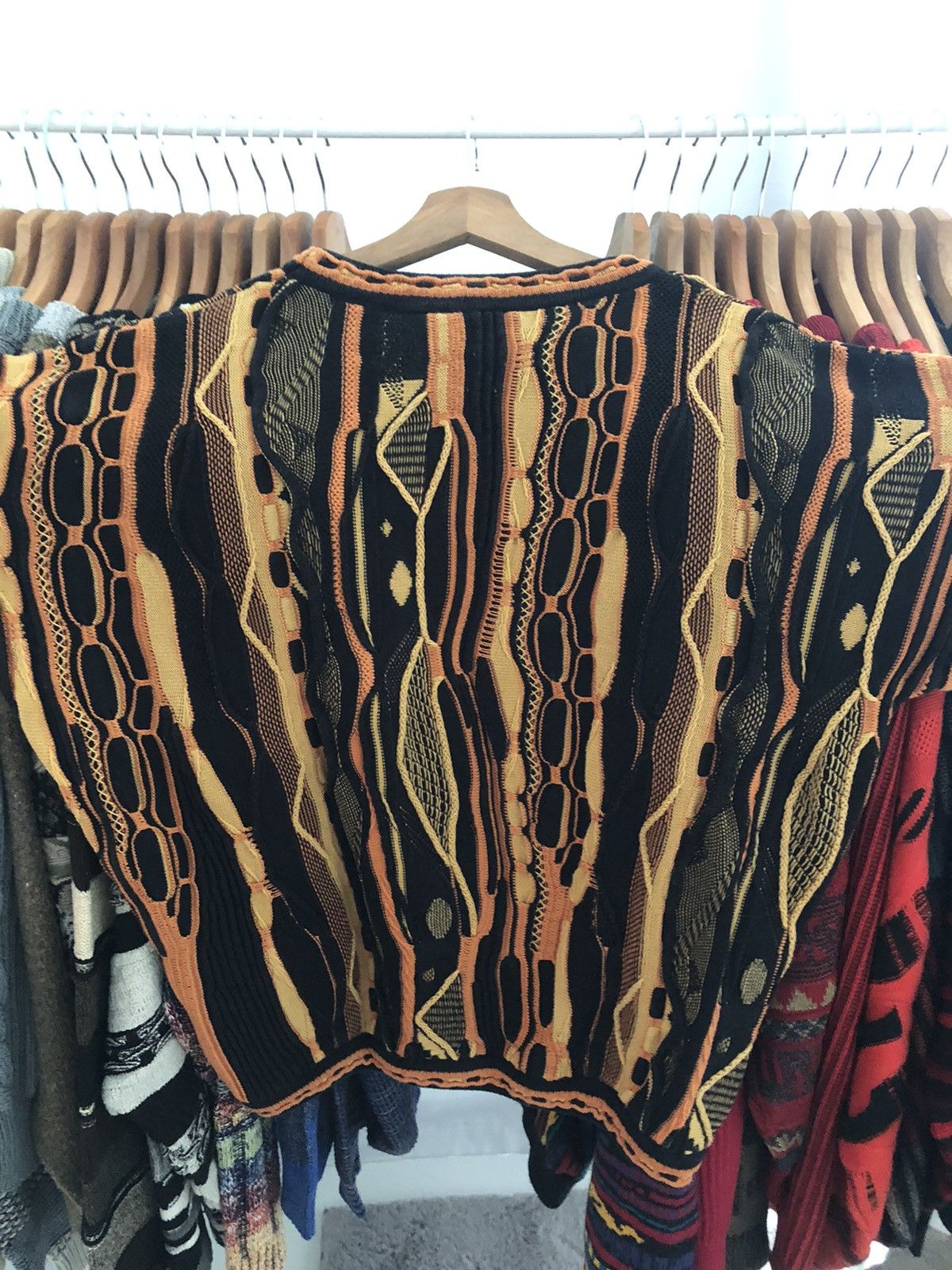 Tundra Canada × Vintage Tundra Canada Grail Cable Knit Orange Black By Coogi Size US L / EU 52-54 / 3 - 2 Thumbnail