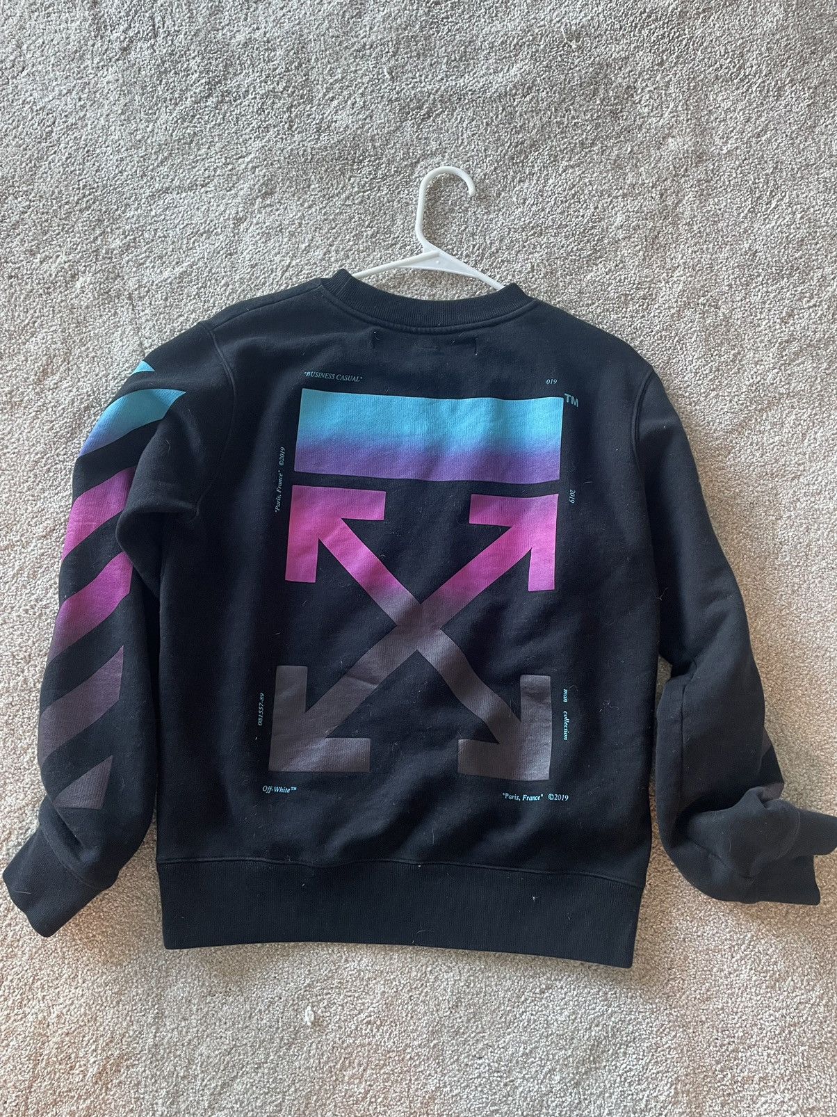 Off white diagonal gradient sweatshirt hotsell