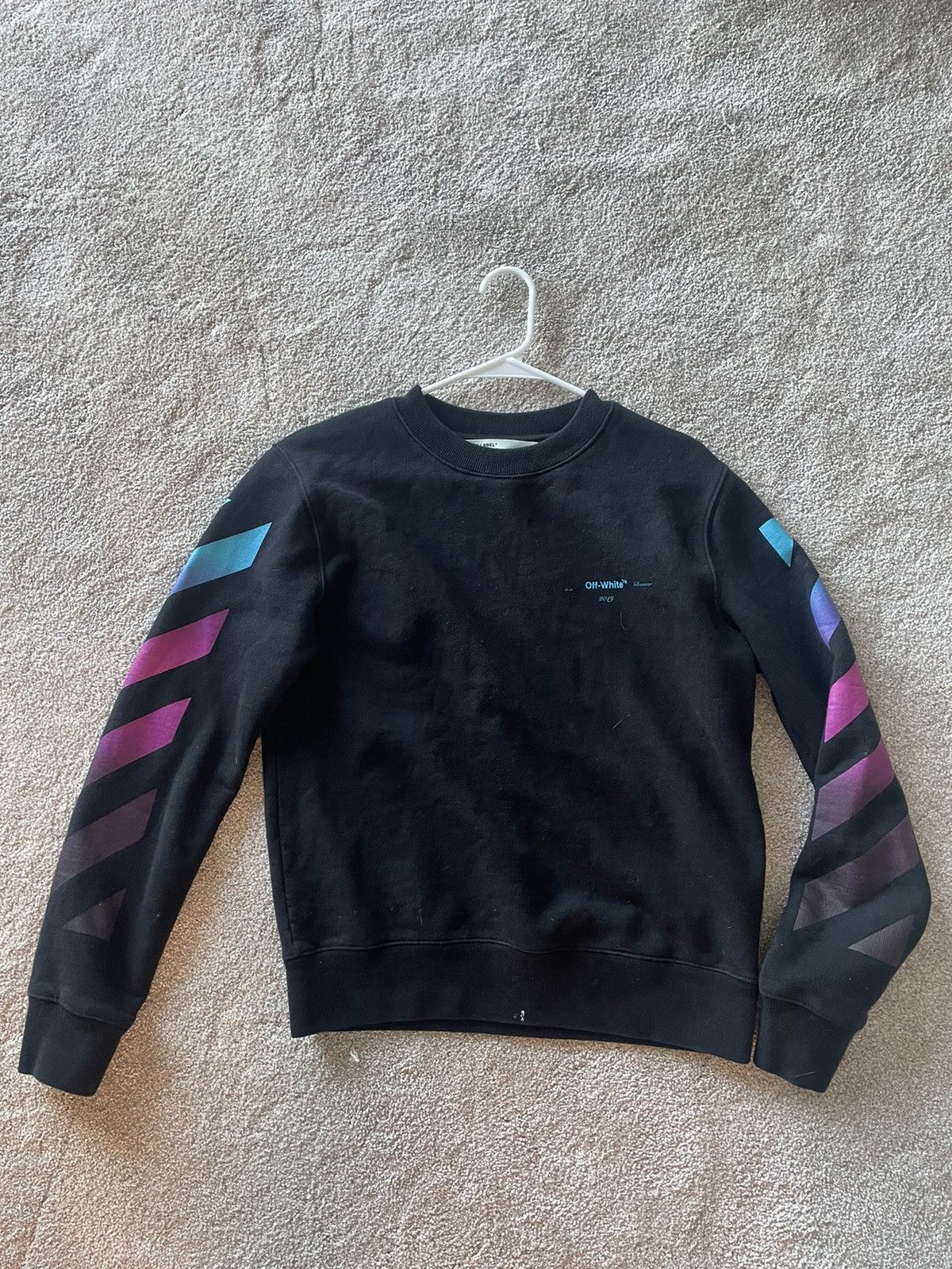 Off white black gradient hot sale crewneck