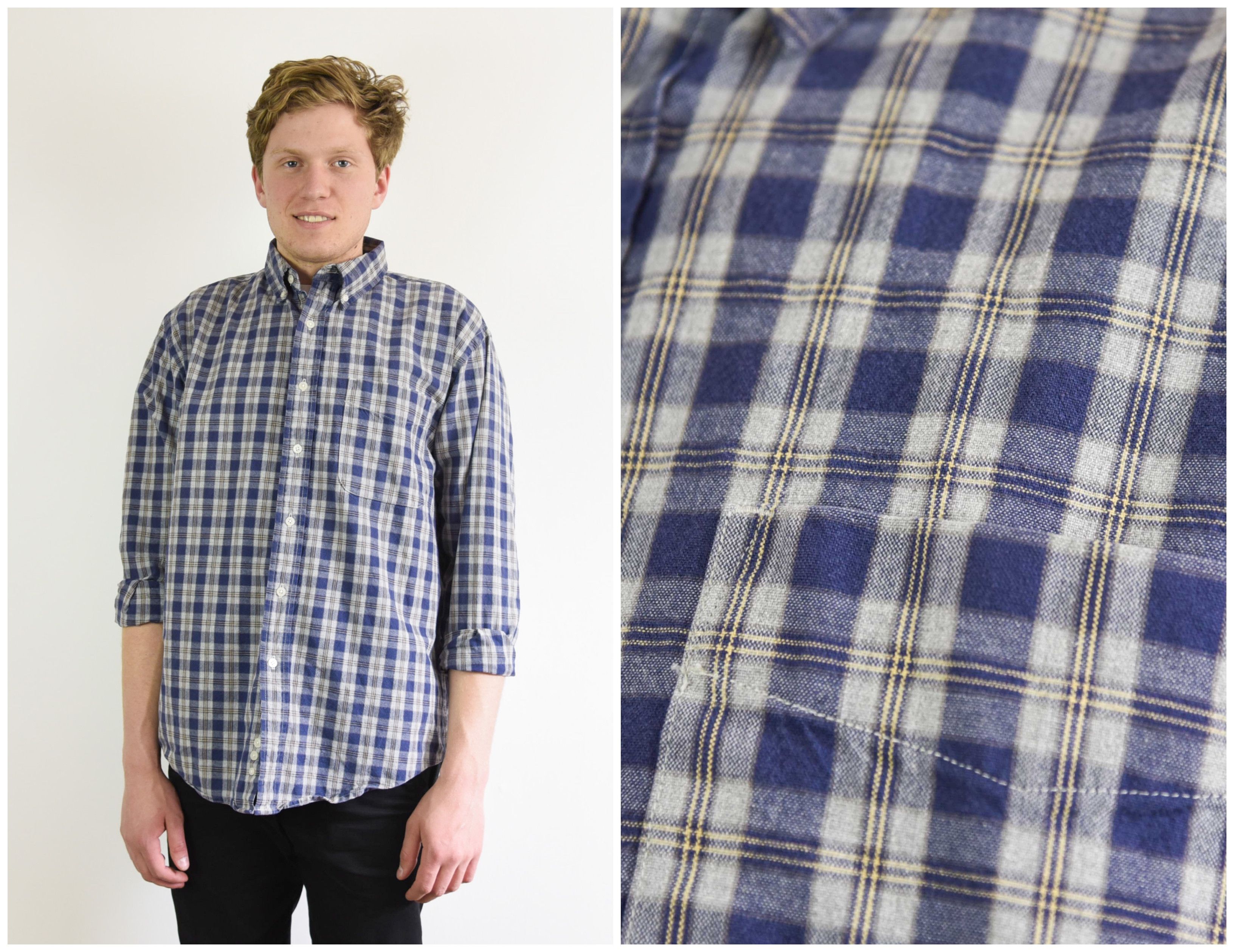 Eddie Bauer × Vintage Vintage Men Shirt M Check Long Sleeved Button Up Fannel Top Size US M / EU 48-50 / 2 - 3 Thumbnail