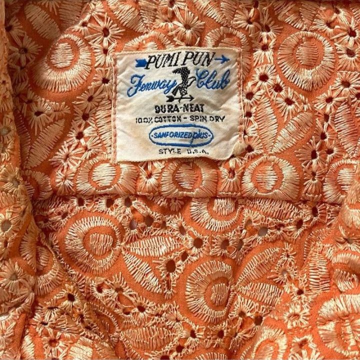 Vintage 70s Guipure Lace Sanforized (USA) Polo Shirt Size US M / EU 48-50 / 2 - 2 Thumbnail