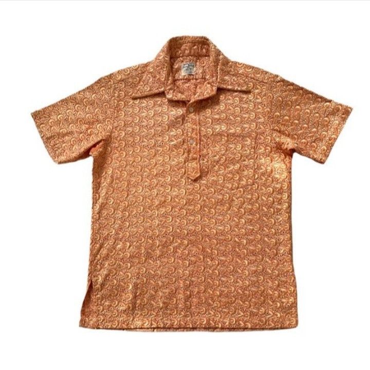 Vintage 70s Guipure Lace Sanforized (USA) Polo Shirt Size US M / EU 48-50 / 2 - 1 Thumbnail