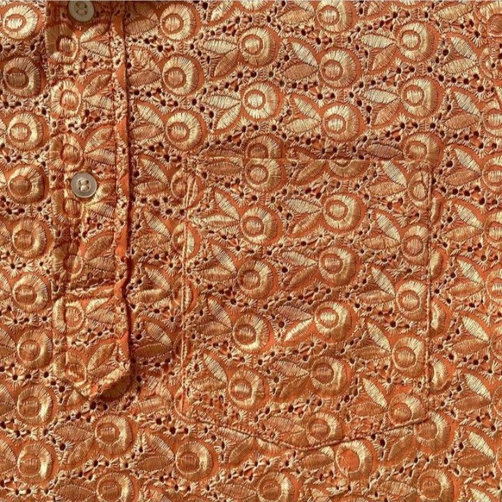 Vintage 70s Guipure Lace Sanforized (USA) Polo Shirt Size US M / EU 48-50 / 2 - 3 Thumbnail