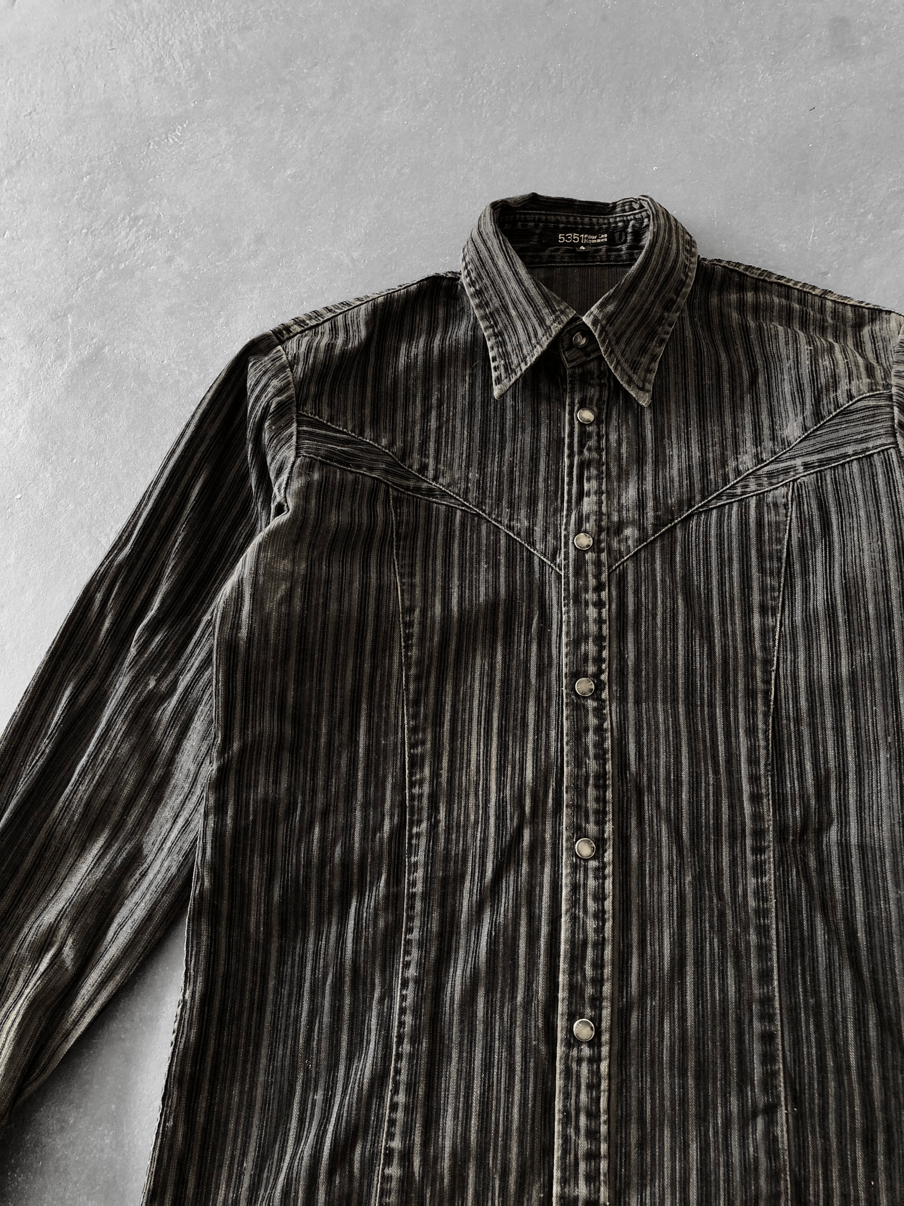5351 POUR LES HOMMES CLASSIC WESTERN SNAP BUTTON JACKET MADE IN JAPAN Size US S / EU 44-46 / 1 - 3 Thumbnail