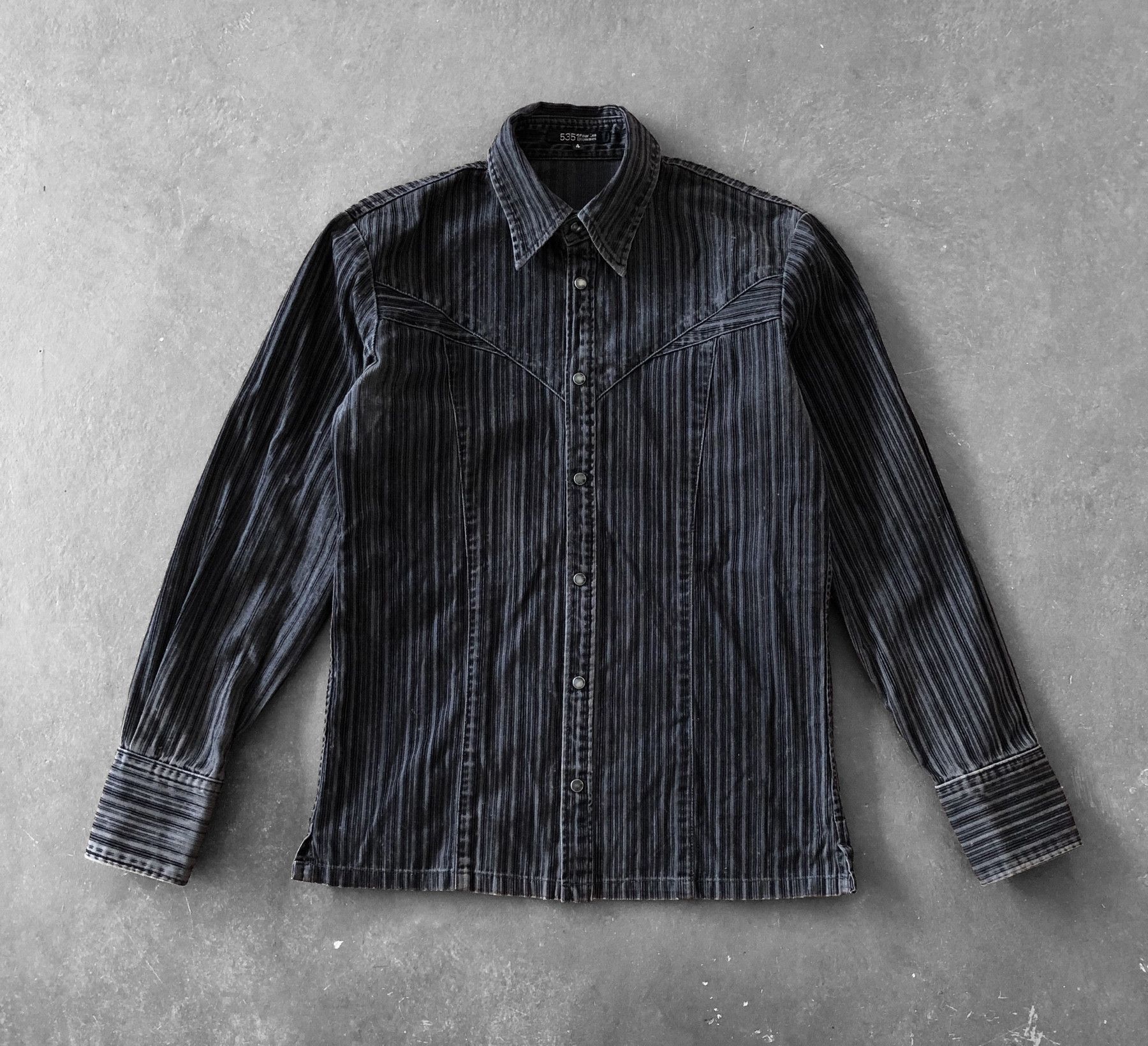 5351 POUR LES HOMMES CLASSIC WESTERN SNAP BUTTON JACKET MADE IN JAPAN Size US S / EU 44-46 / 1 - 1 Thumbnail