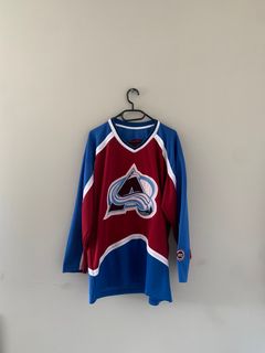 Colorado Avalanche Jersey Large White Maroon NHL Hockey CCM Stanley Cup