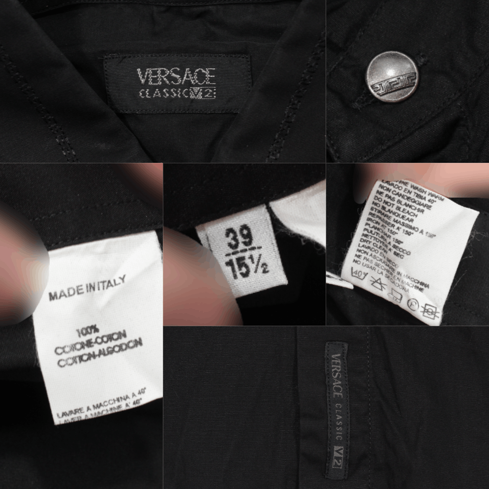 Versace 90S Dress Shirt Vintage 39 Size Size US L / EU 52-54 / 3 - 7 Thumbnail