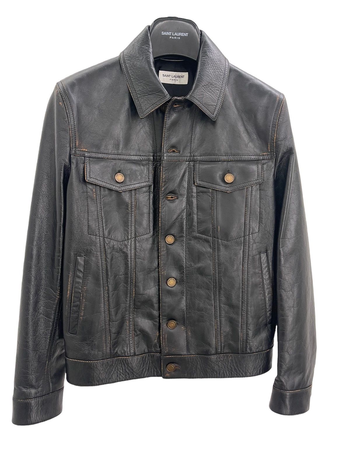 サンローランジャケット サンローランパリ SAINT LAURENT PARIS 377890 Y875H ヴィンテージ加工