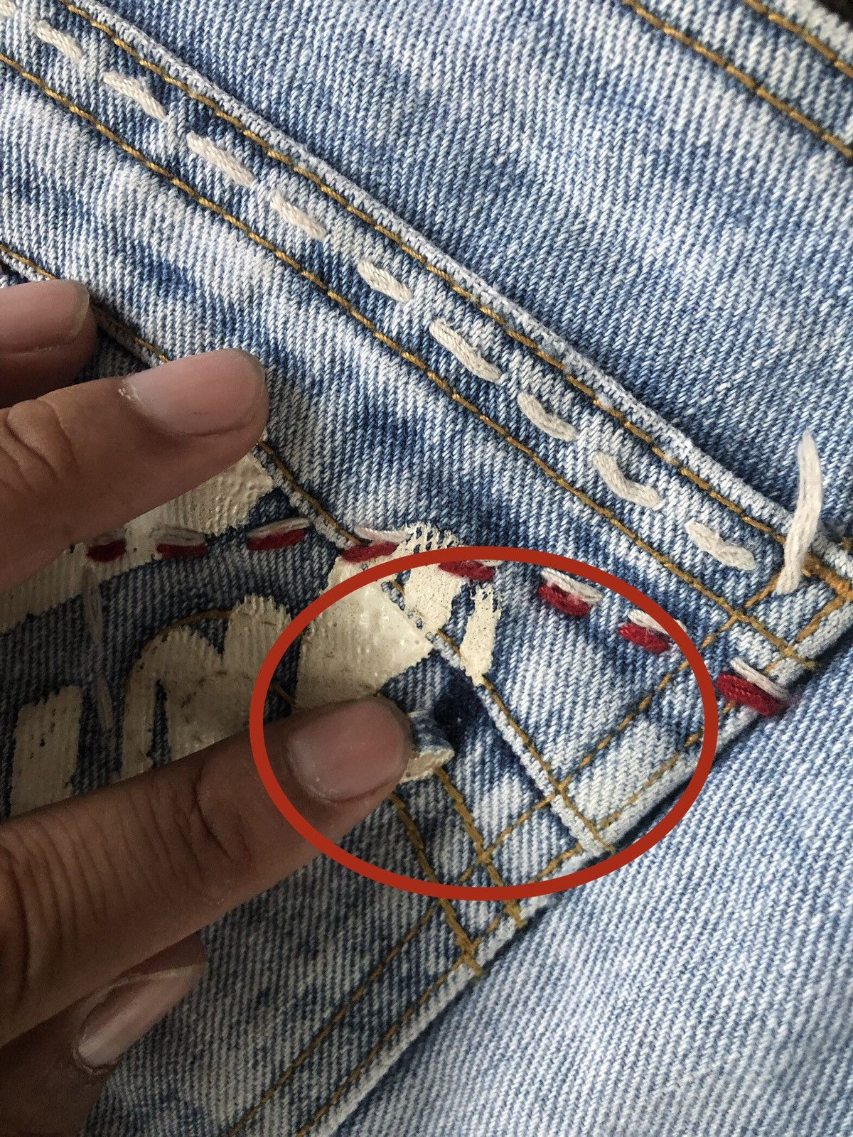 Japanese Brand Geronimo Navajo Patchwork Denim Size US 33 - 16 Thumbnail