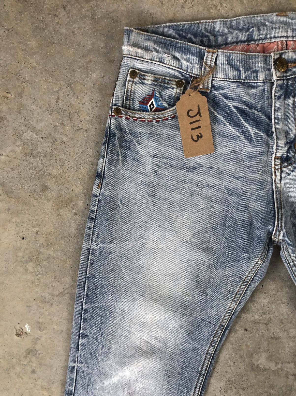 Japanese Brand Geronimo Navajo Patchwork Denim Size US 33 - 4 Thumbnail